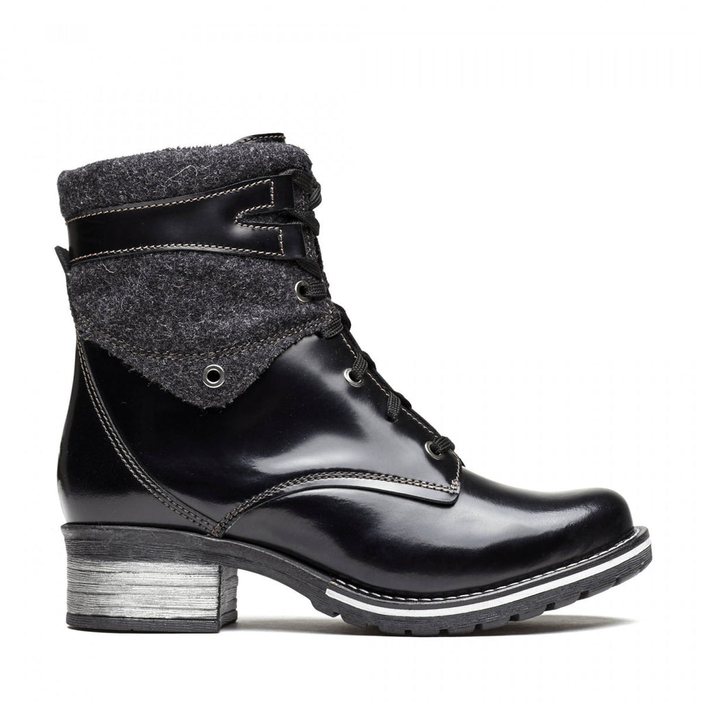 Kara Leather & Burel Wool Boot