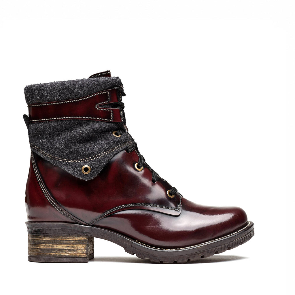 Kara Leather & Burel Wool Boot