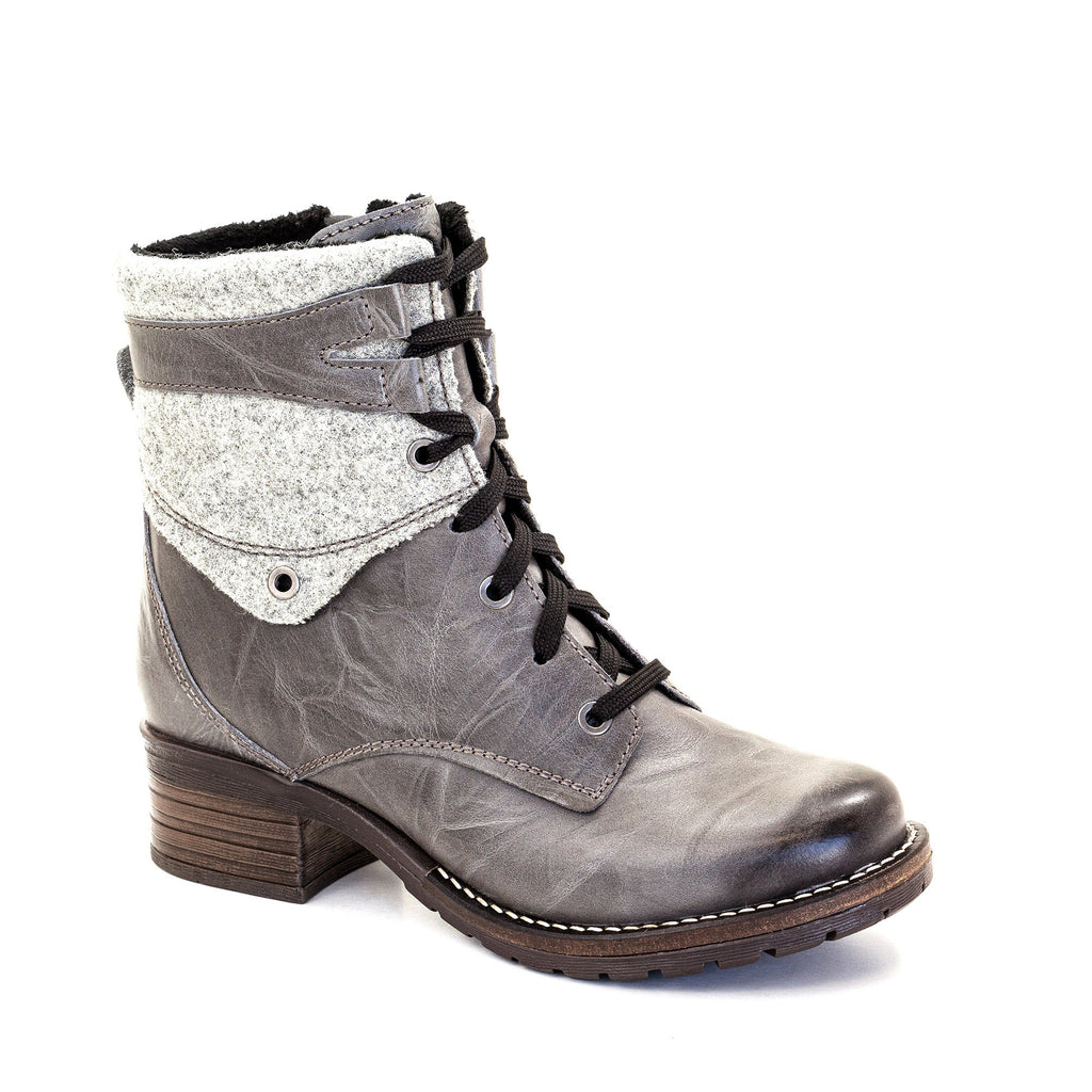 Kara Leather & Burel Wool Boot