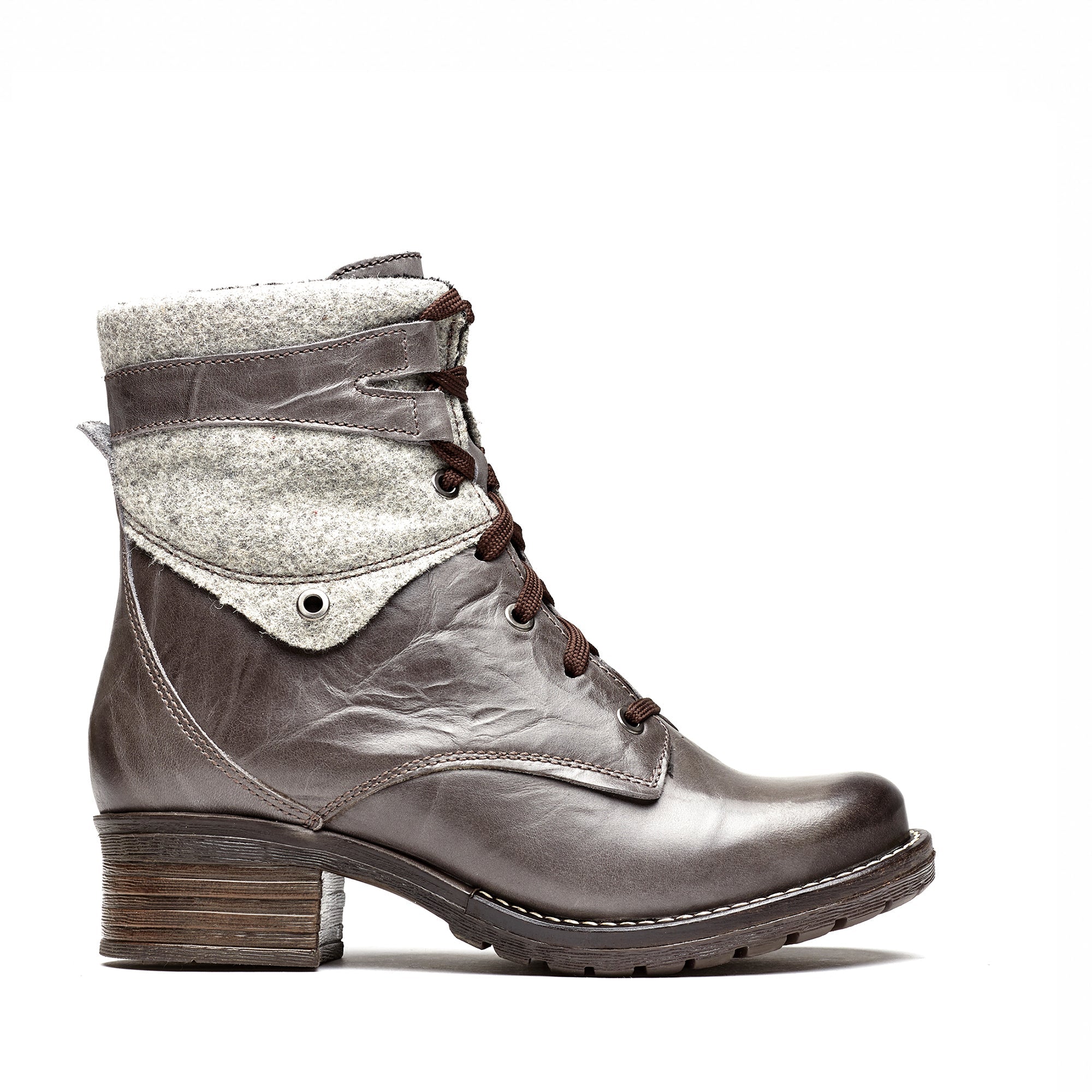 Kara Leather & Burel Wool Boot