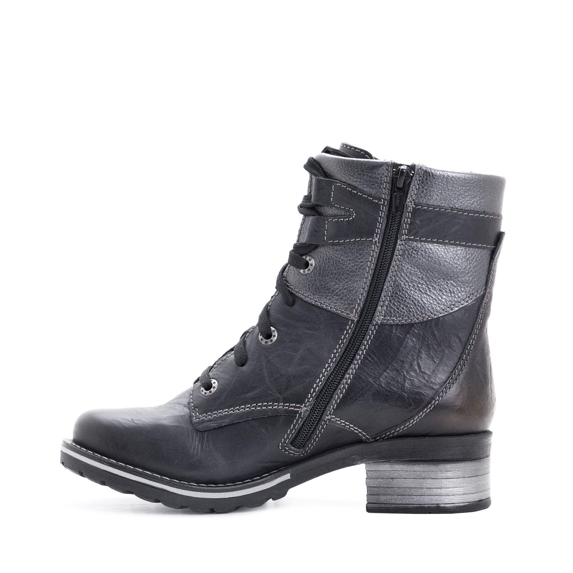 Dromedaris Kara Metallic Scrunched Leather Boot