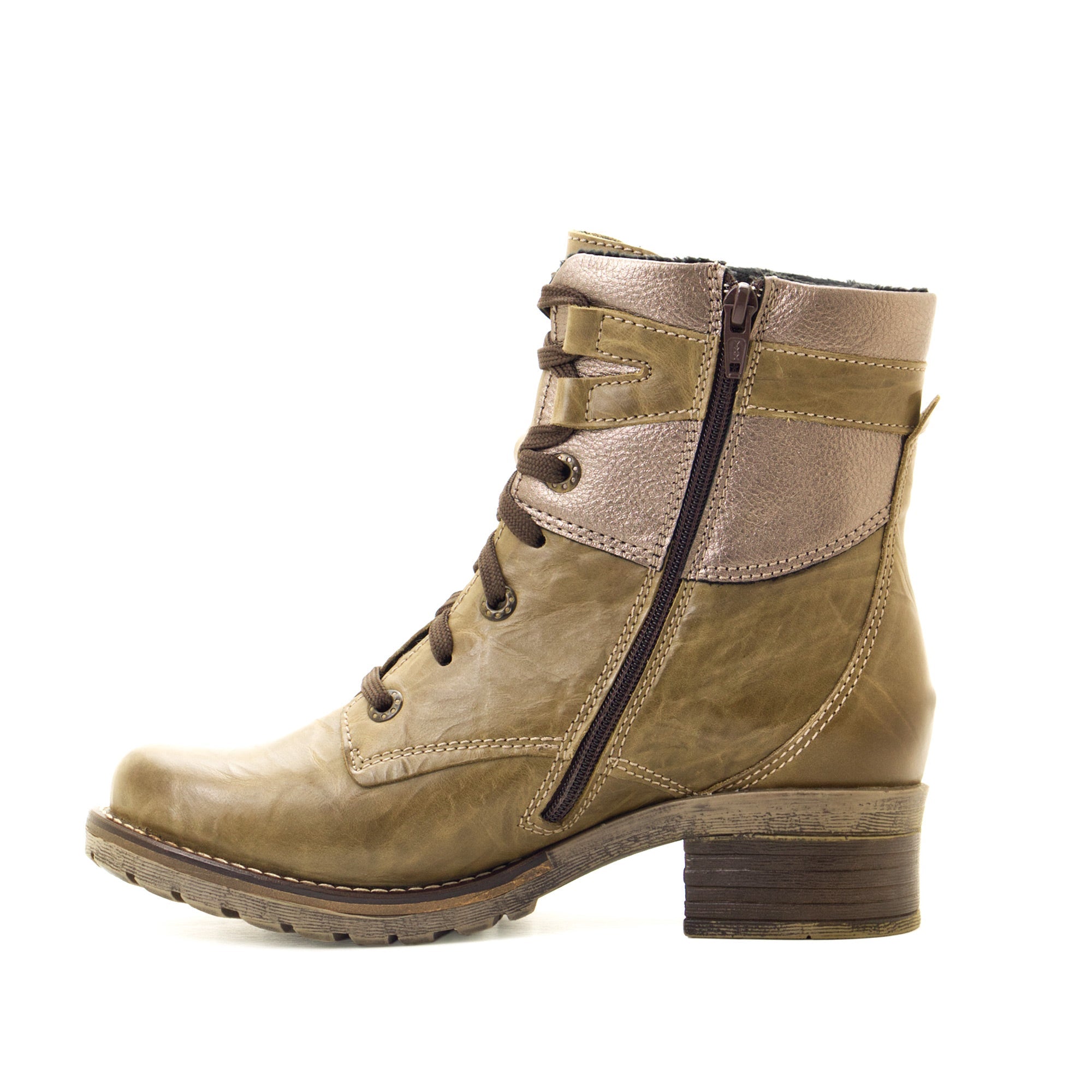 Dromedaris Kara Metallic Scrunched Leather Boot