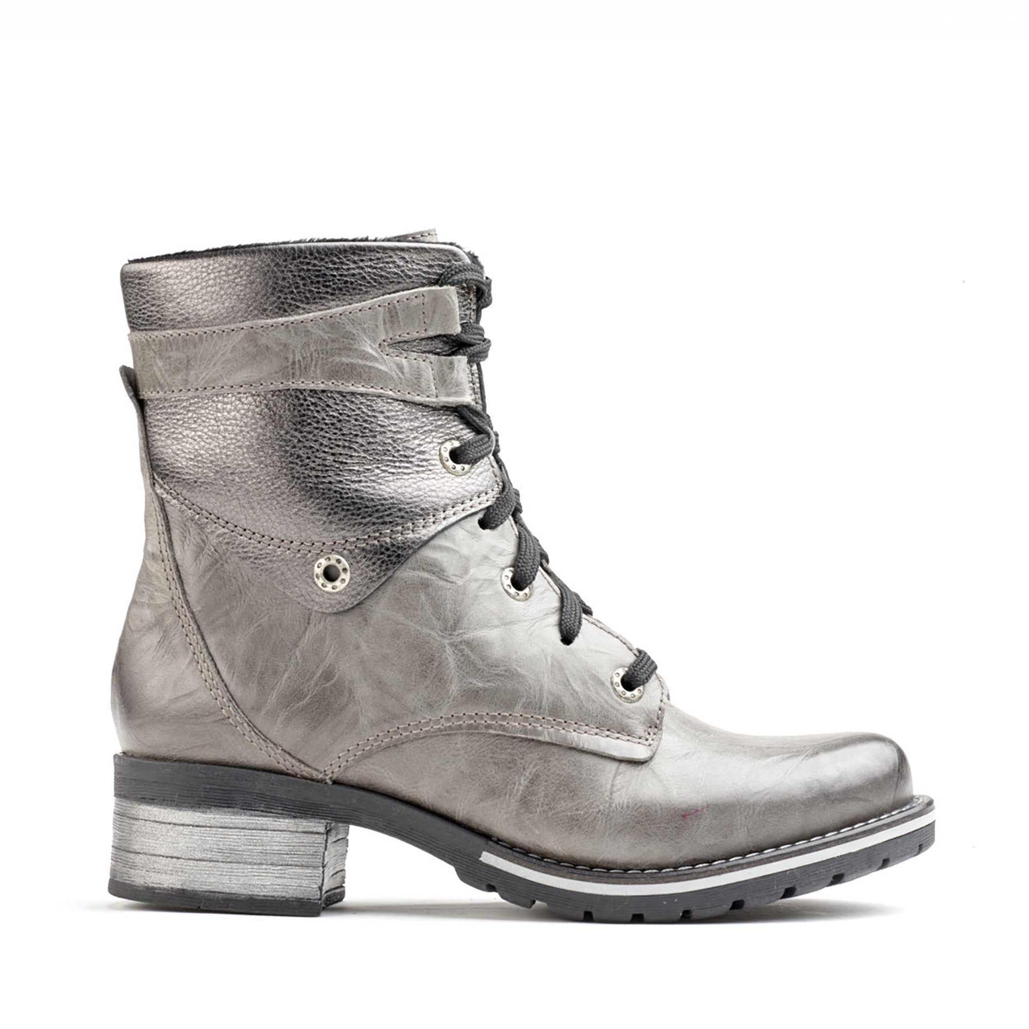 Dromedaris Kara Metallic Scrunched Leather Boot