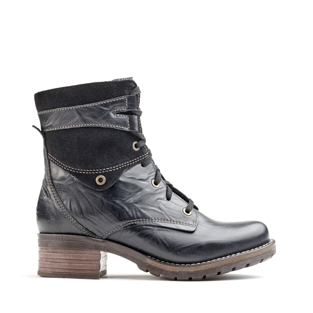 Dromedaris Kara Scrunched Leather & Suede Boot