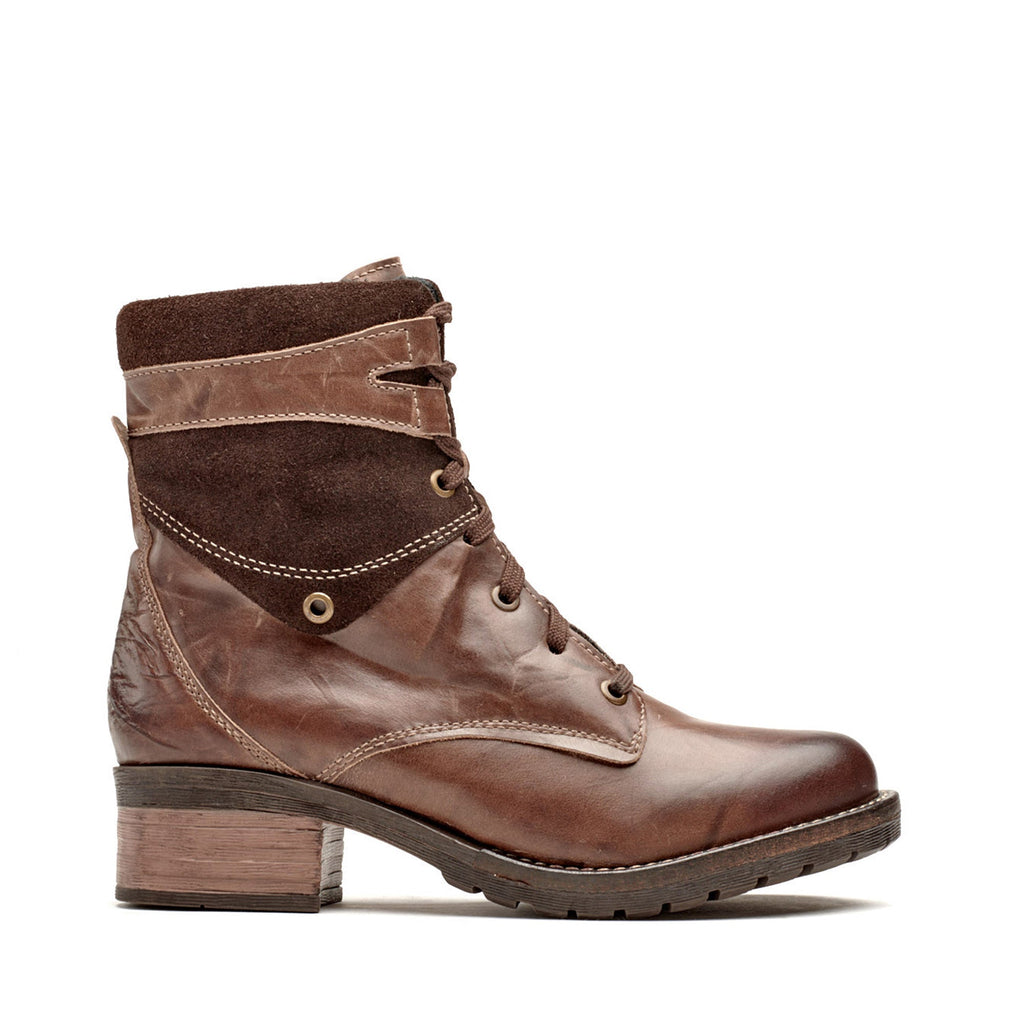 Dromedaris Kara Scrunched Leather & Suede Boot