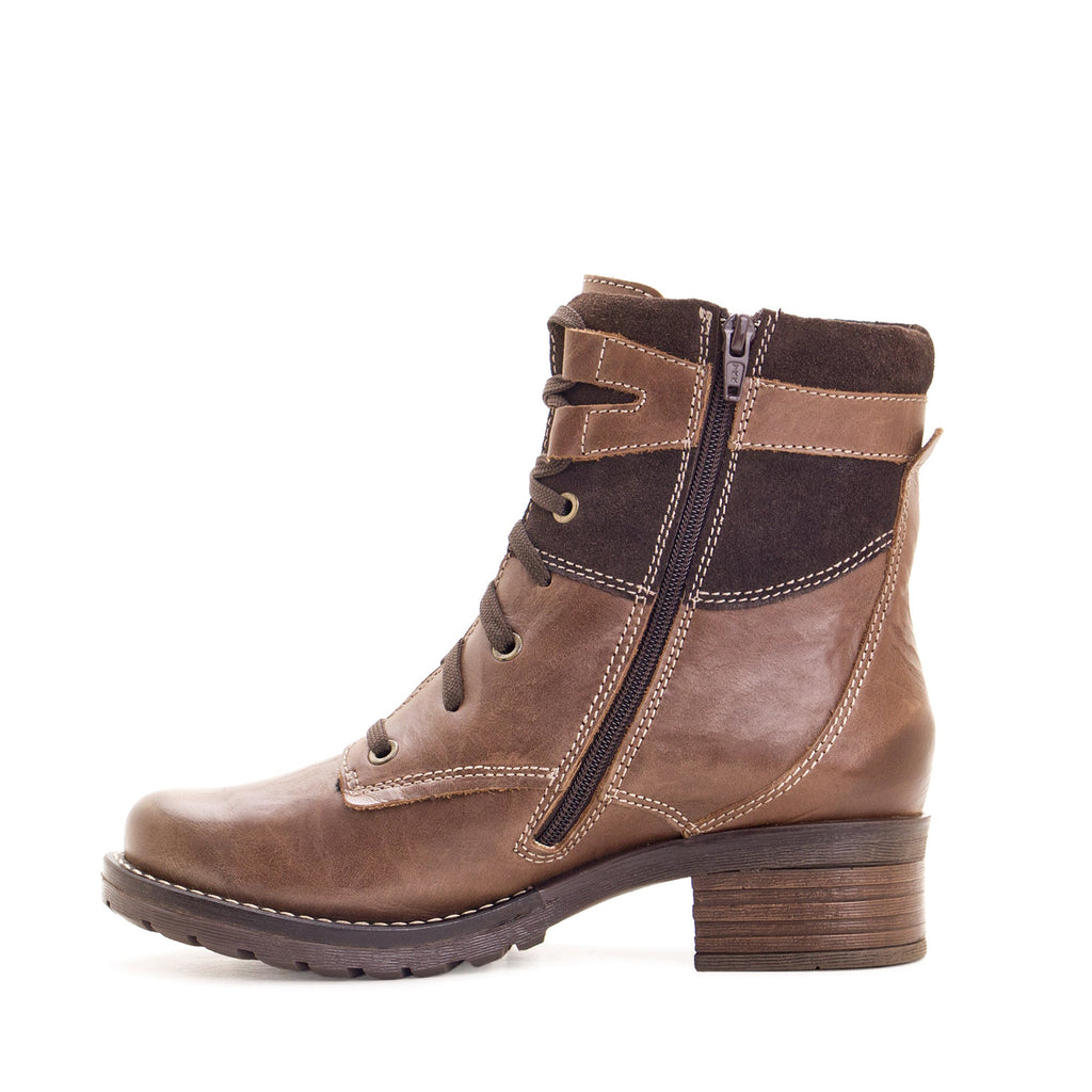 Dromedaris Kara Scrunched Leather & Suede Boot