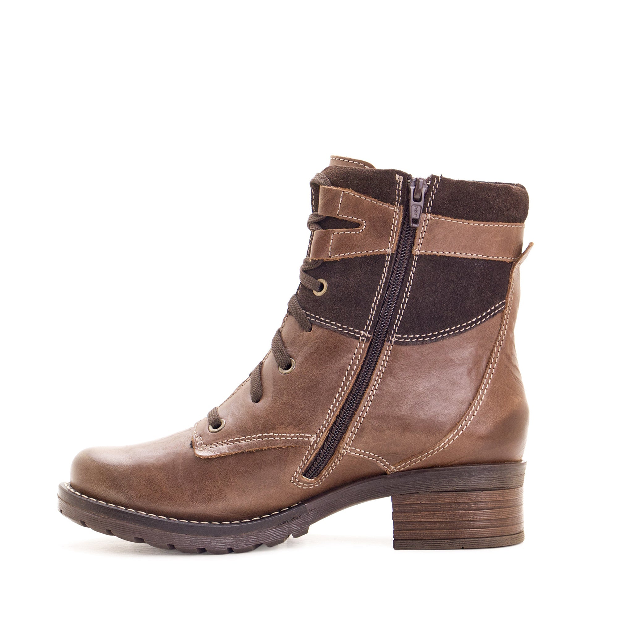 Dromedaris Kara Scrunched Leather & Suede Boot