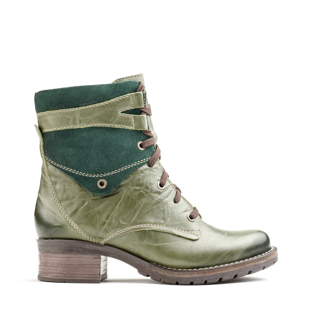 Dromedaris Kara Scrunched Leather & Suede Boot