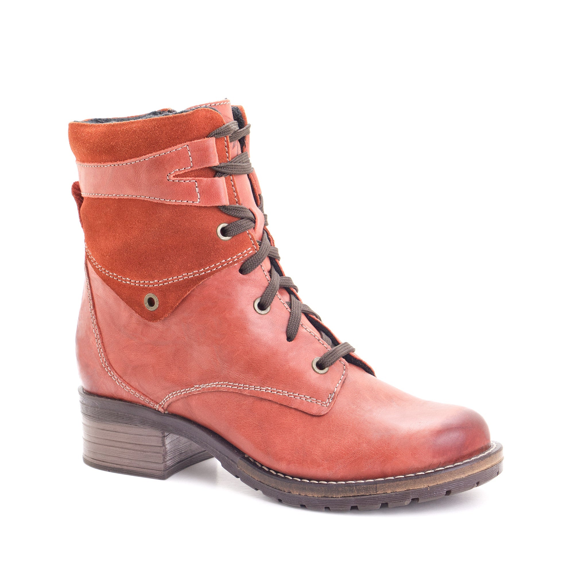 Dromedaris Kara Scrunched Leather & Suede Boot