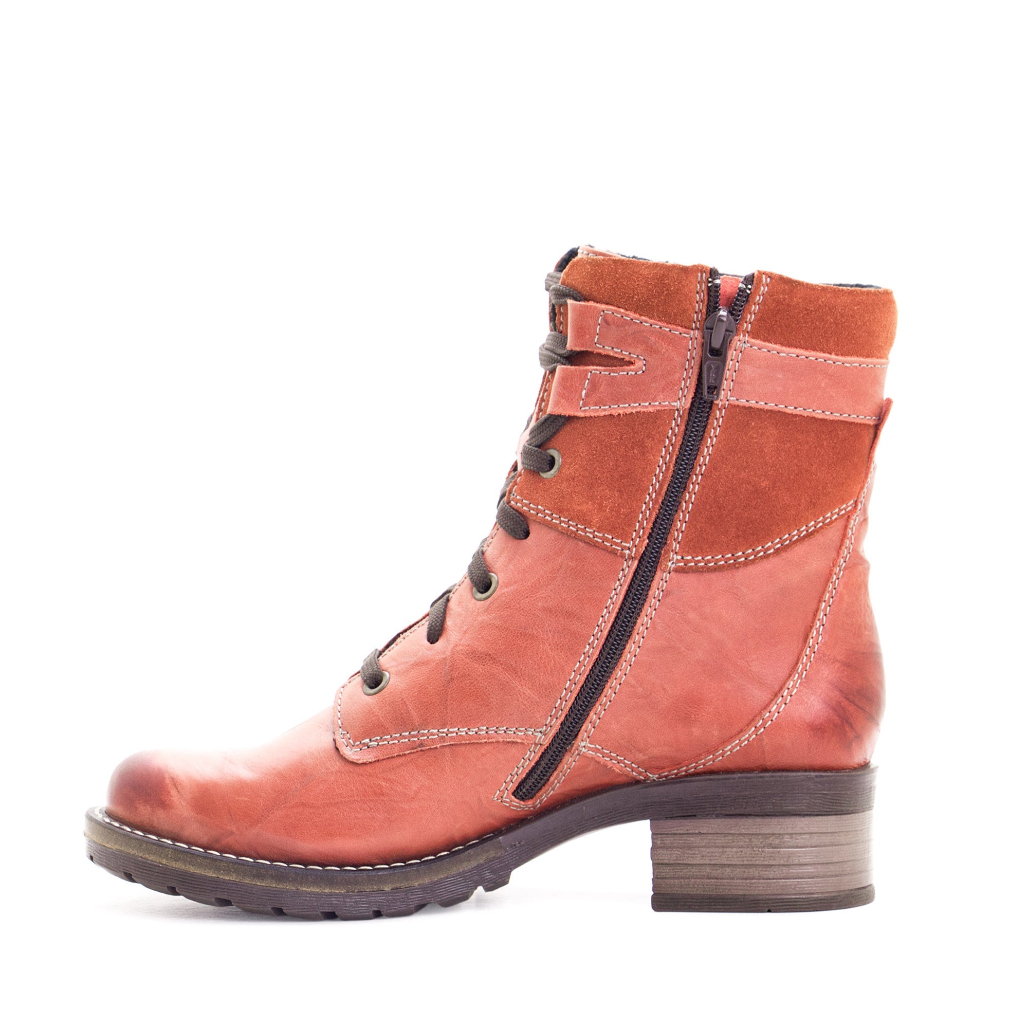Dromedaris Kara Scrunched Leather & Suede Boot