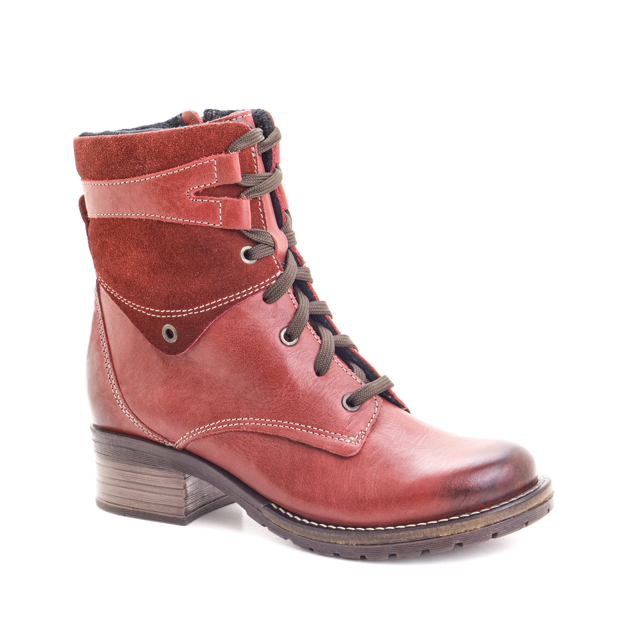 Dromedaris Kara Scrunched Leather & Suede Boot