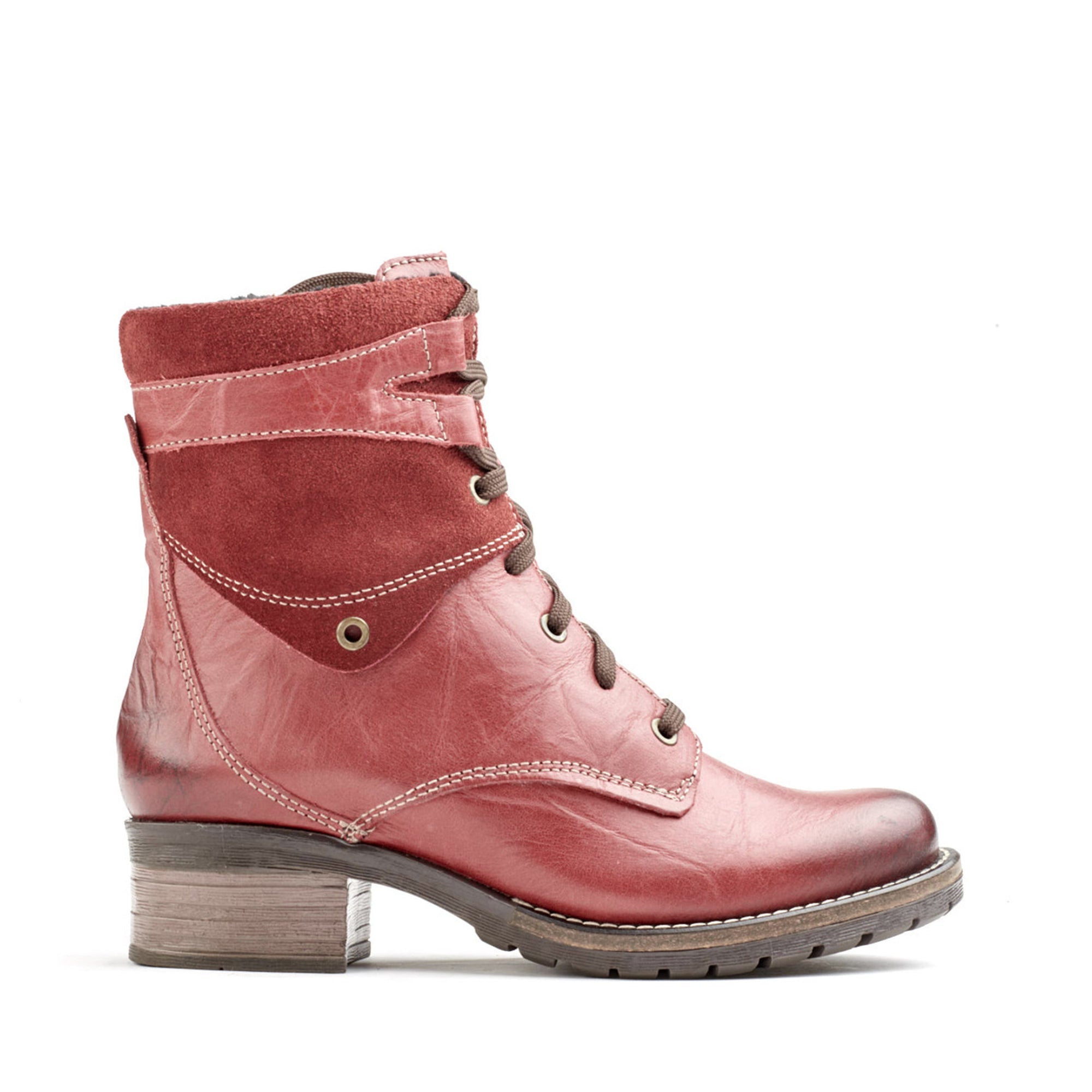 Dromedaris Kara Scrunched Leather & Suede Boot