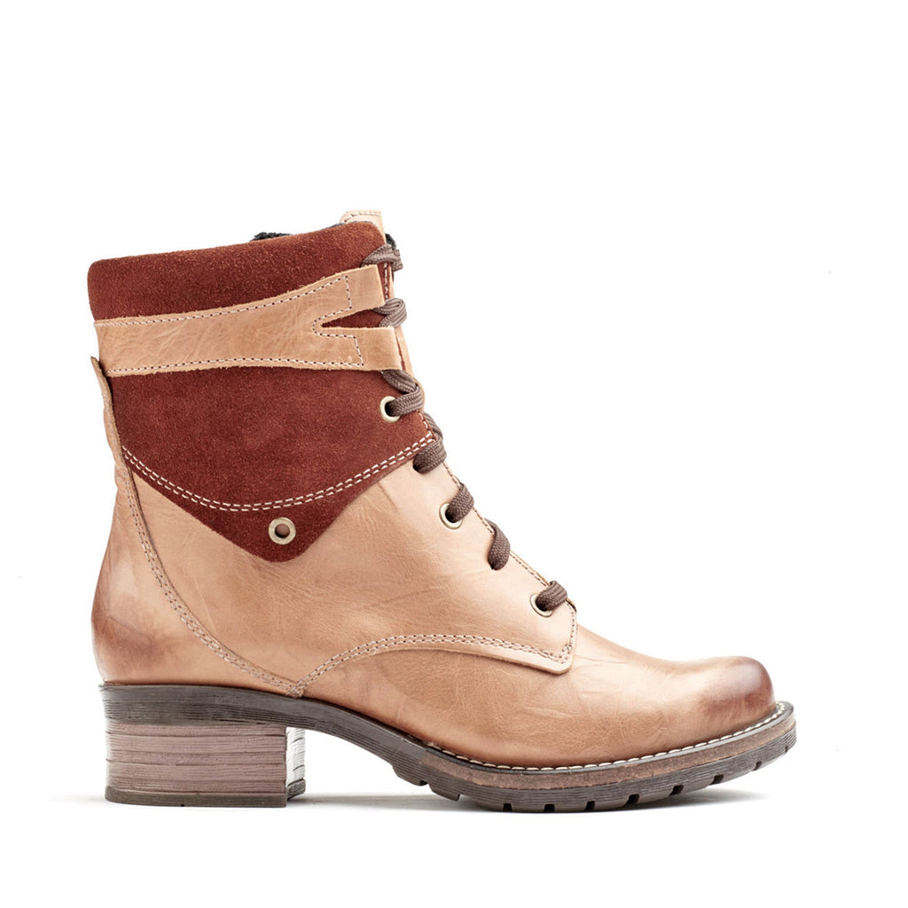 Dromedaris Kara Scrunched Leather & Suede Boot