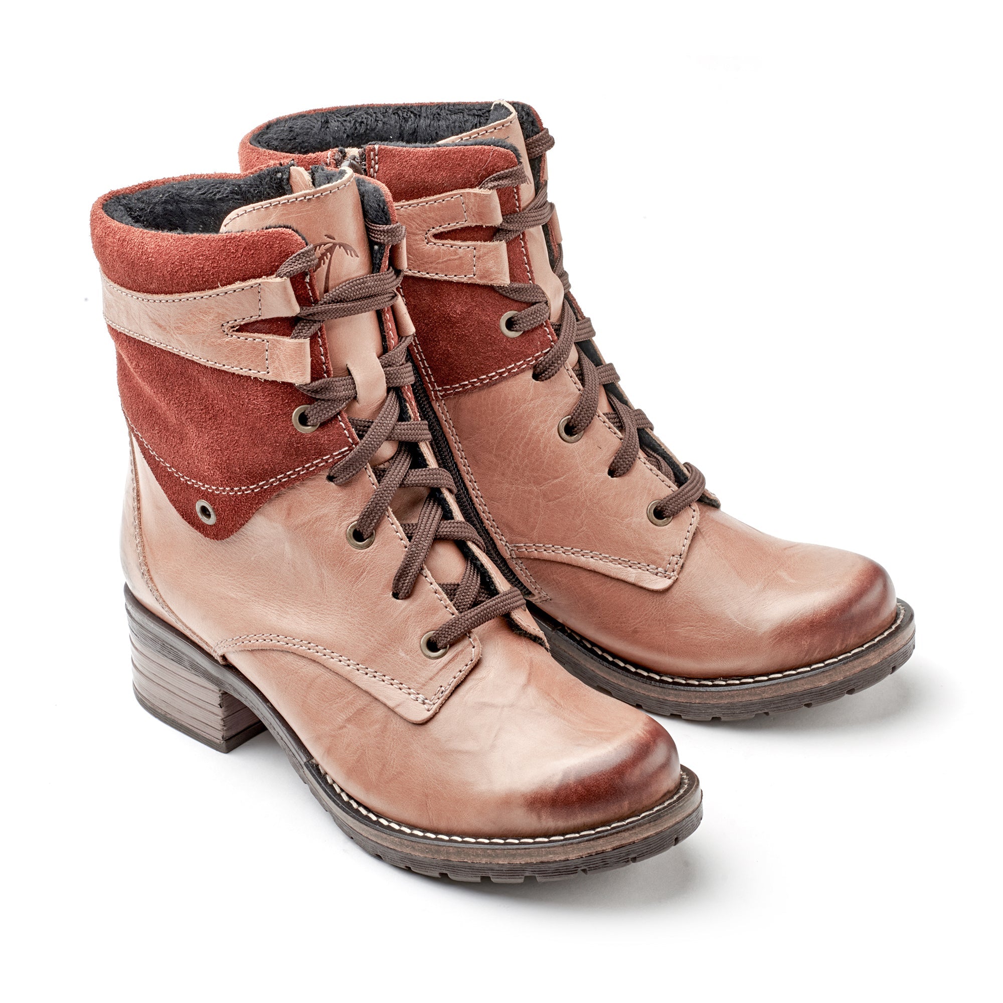 Dromedaris Kara Scrunched Leather & Suede Boot