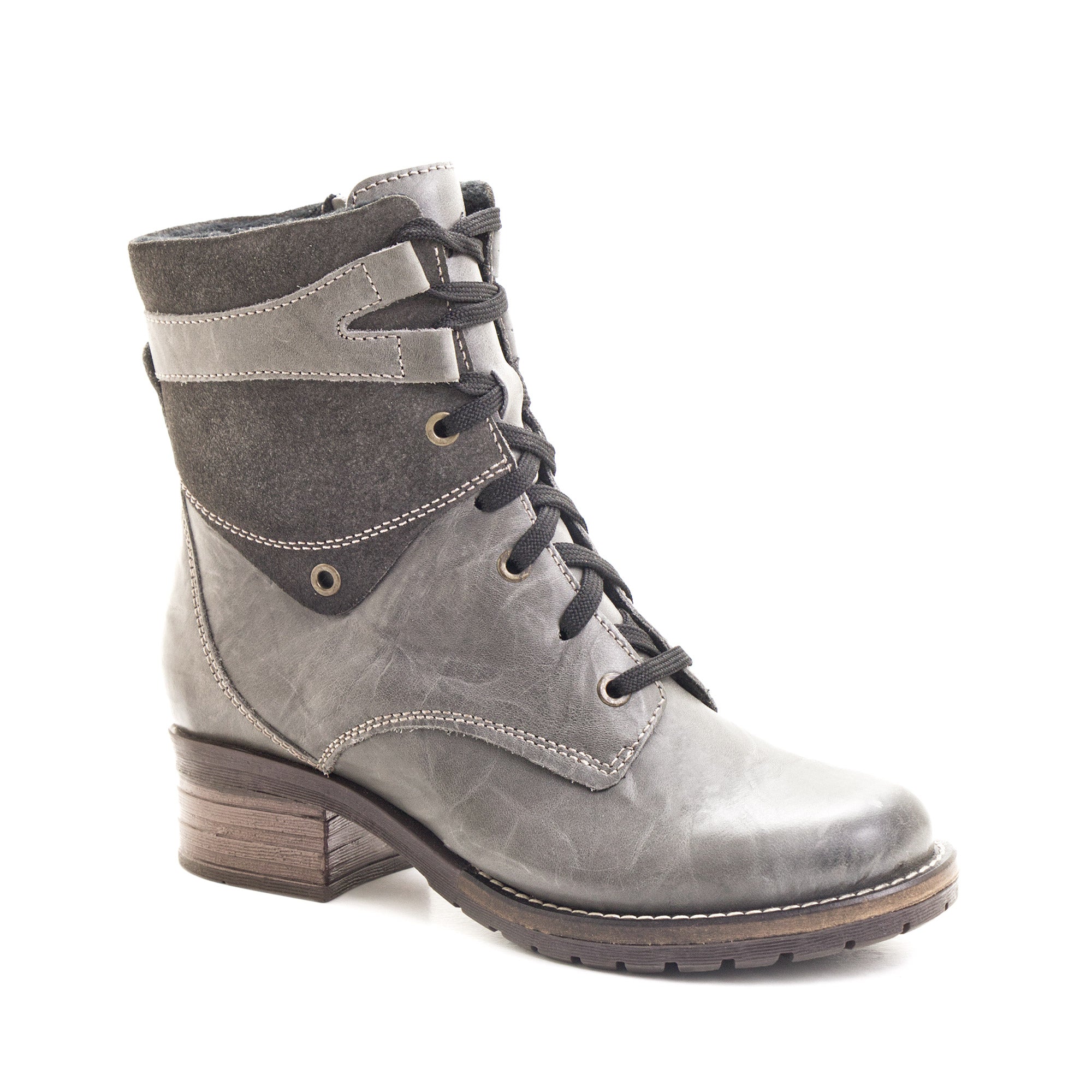Dromedaris Kara Scrunched Leather & Suede Boot