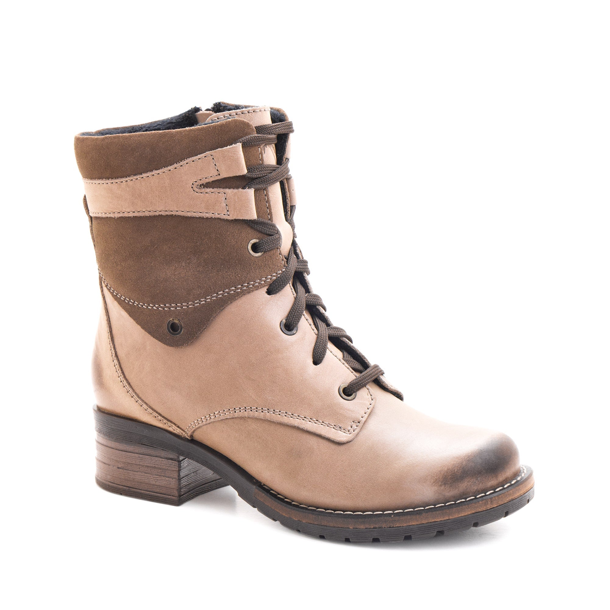 Dromedaris Kara Scrunched Leather & Suede Boot