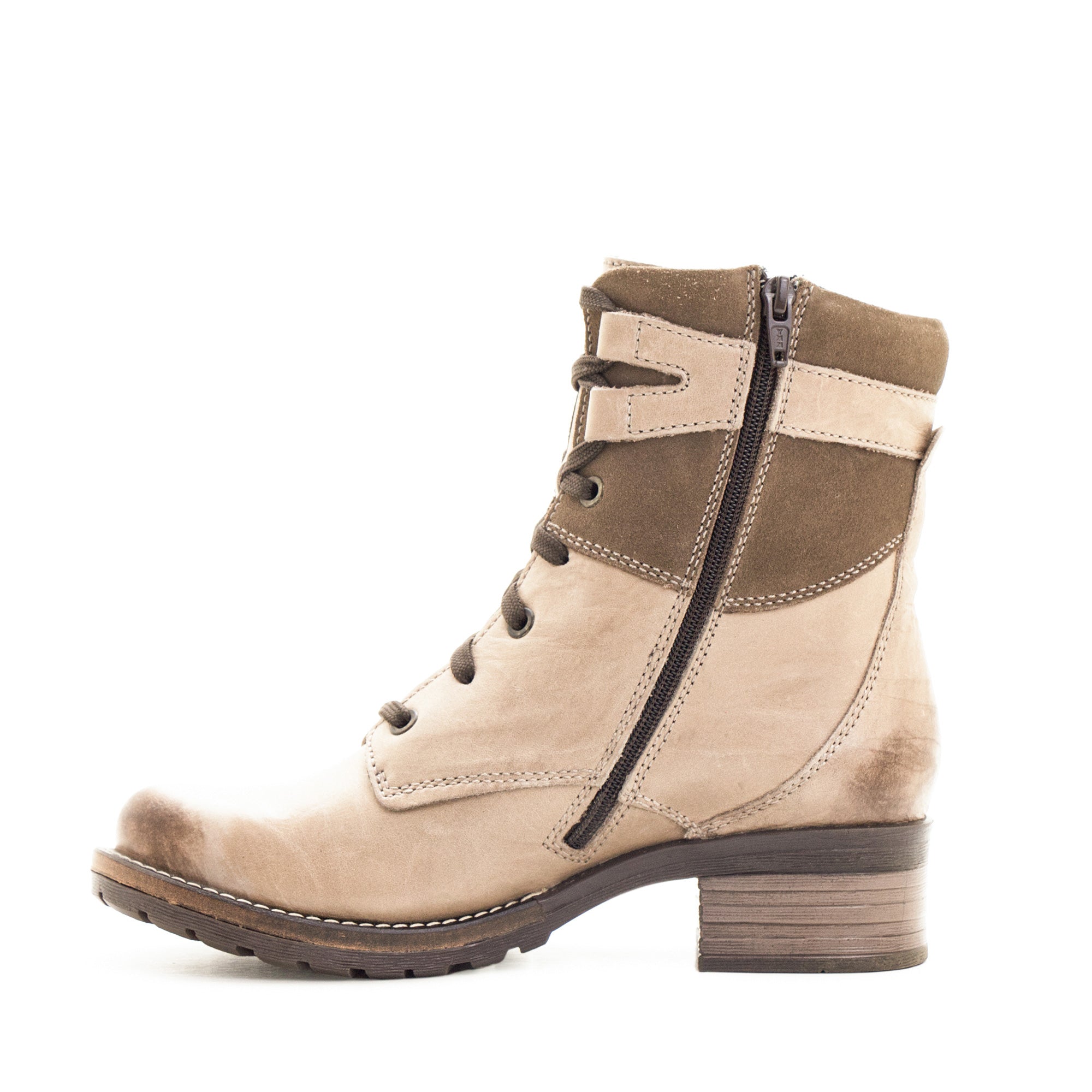 Dromedaris Kara Scrunched Leather & Suede Boot