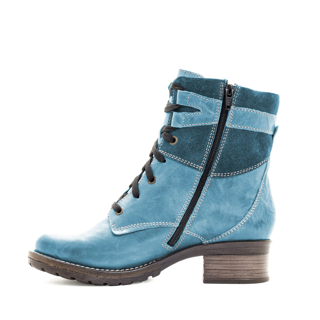 Dromedaris Kara Scrunched Leather & Suede Boot