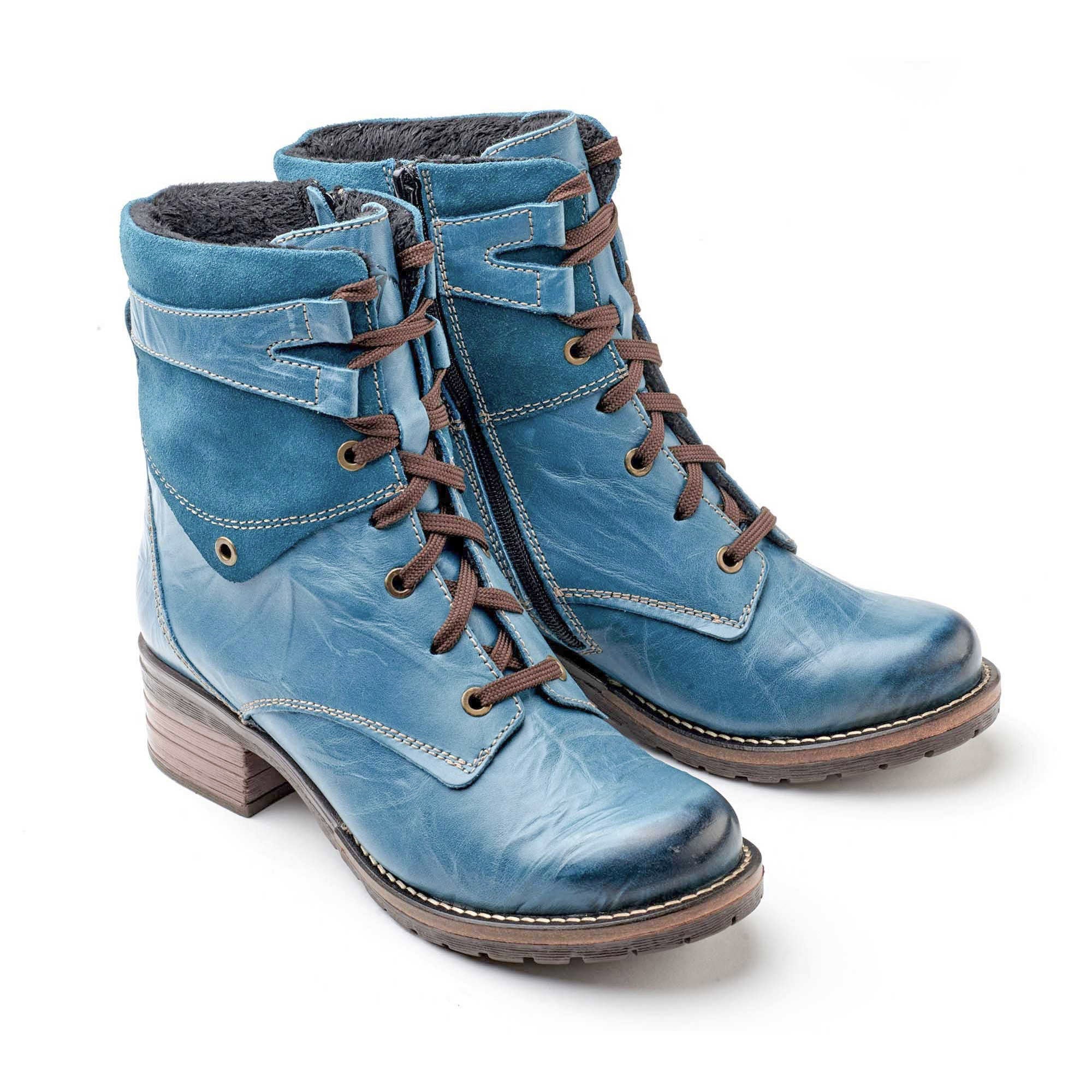 Dromedaris Kara Scrunched Leather & Suede Boot