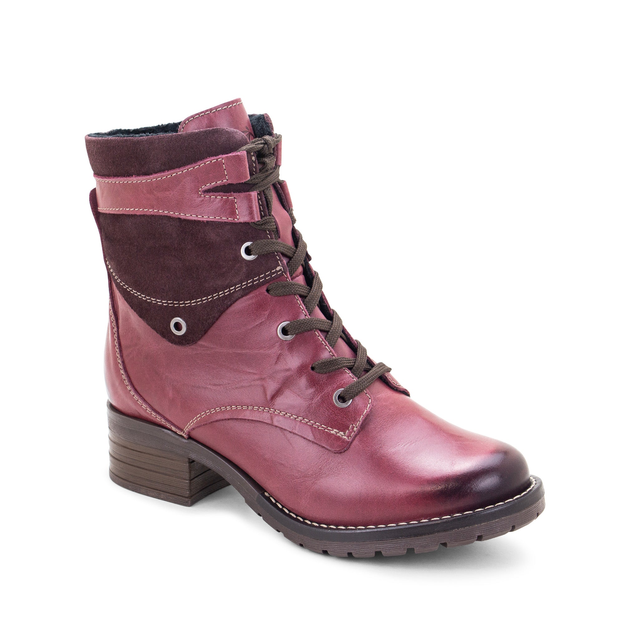 Dromedaris Kara Scrunched Leather & Suede Boot