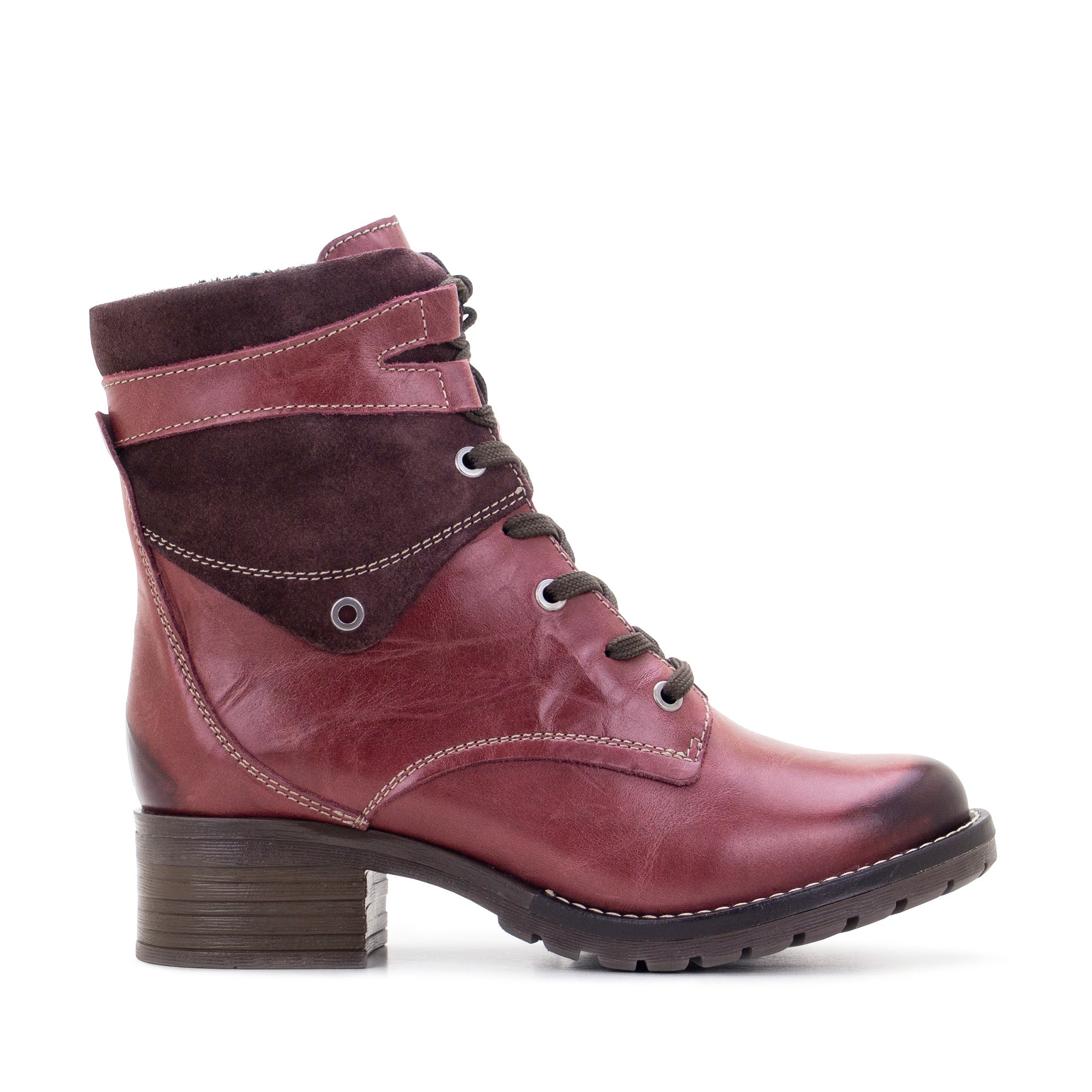 Dromedaris Kara Scrunched Leather & Suede Boot