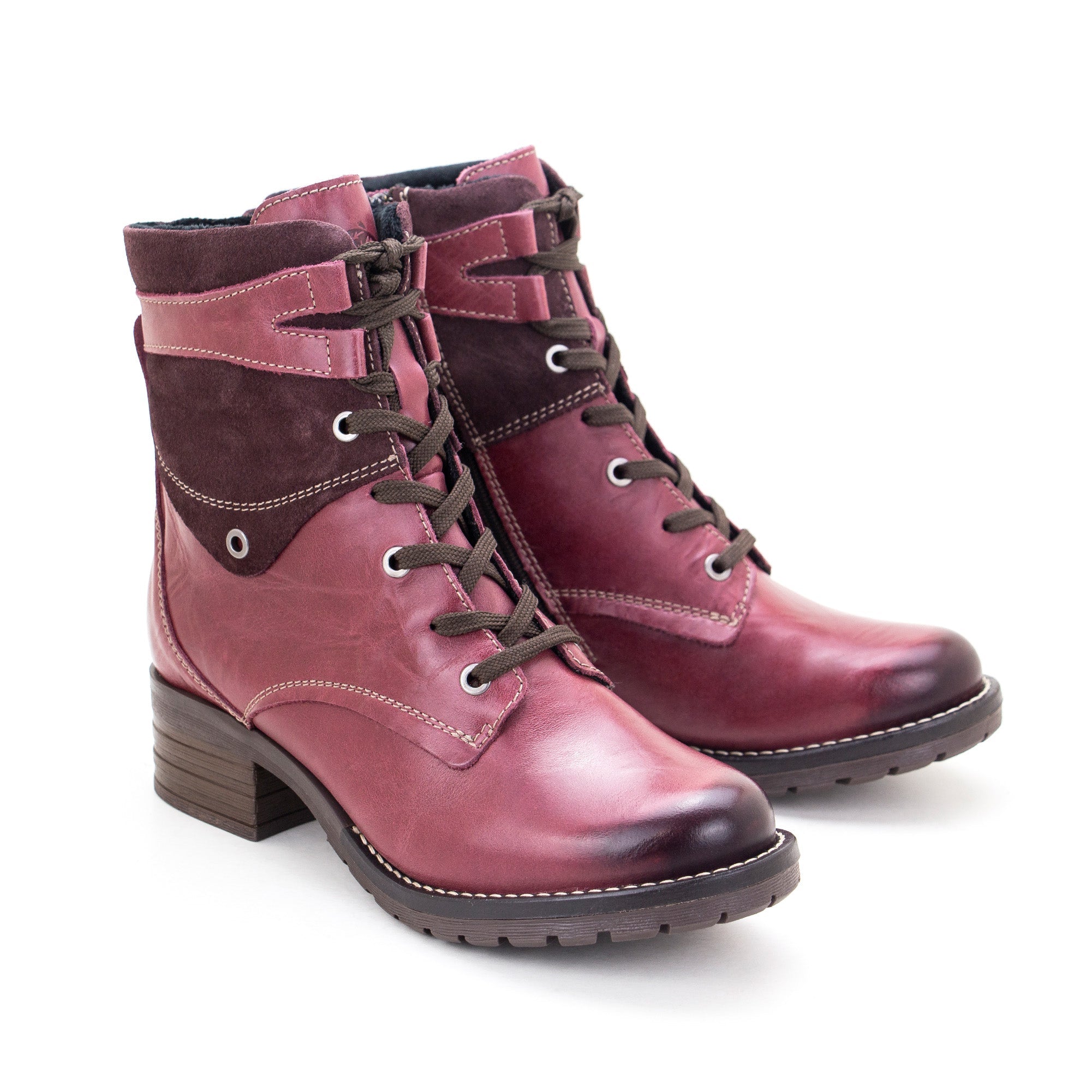 Dromedaris Kara Scrunched Leather & Suede Boot