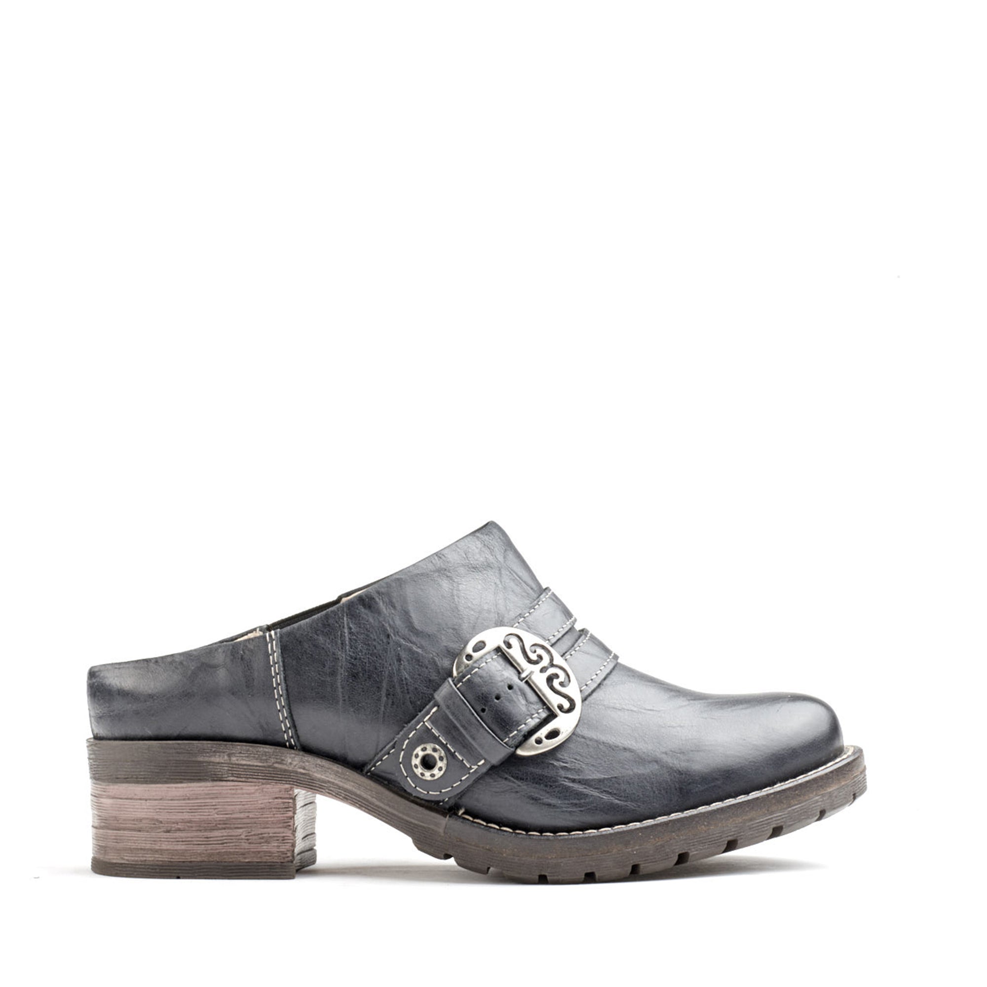 Dromedaris Karina Scrunched Leather Clog Mule
