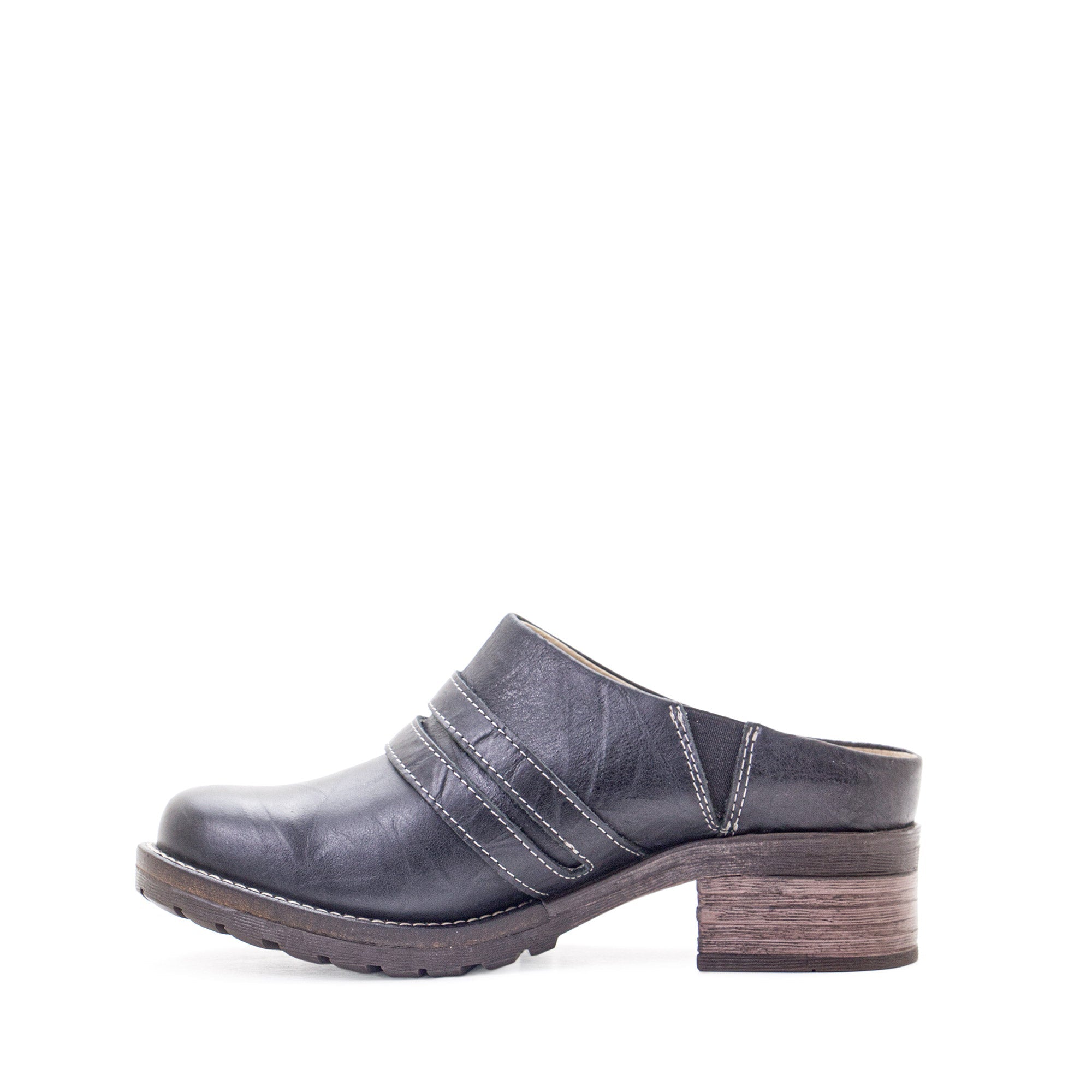 Dromedaris Karina Scrunched Leather Clog Mule
