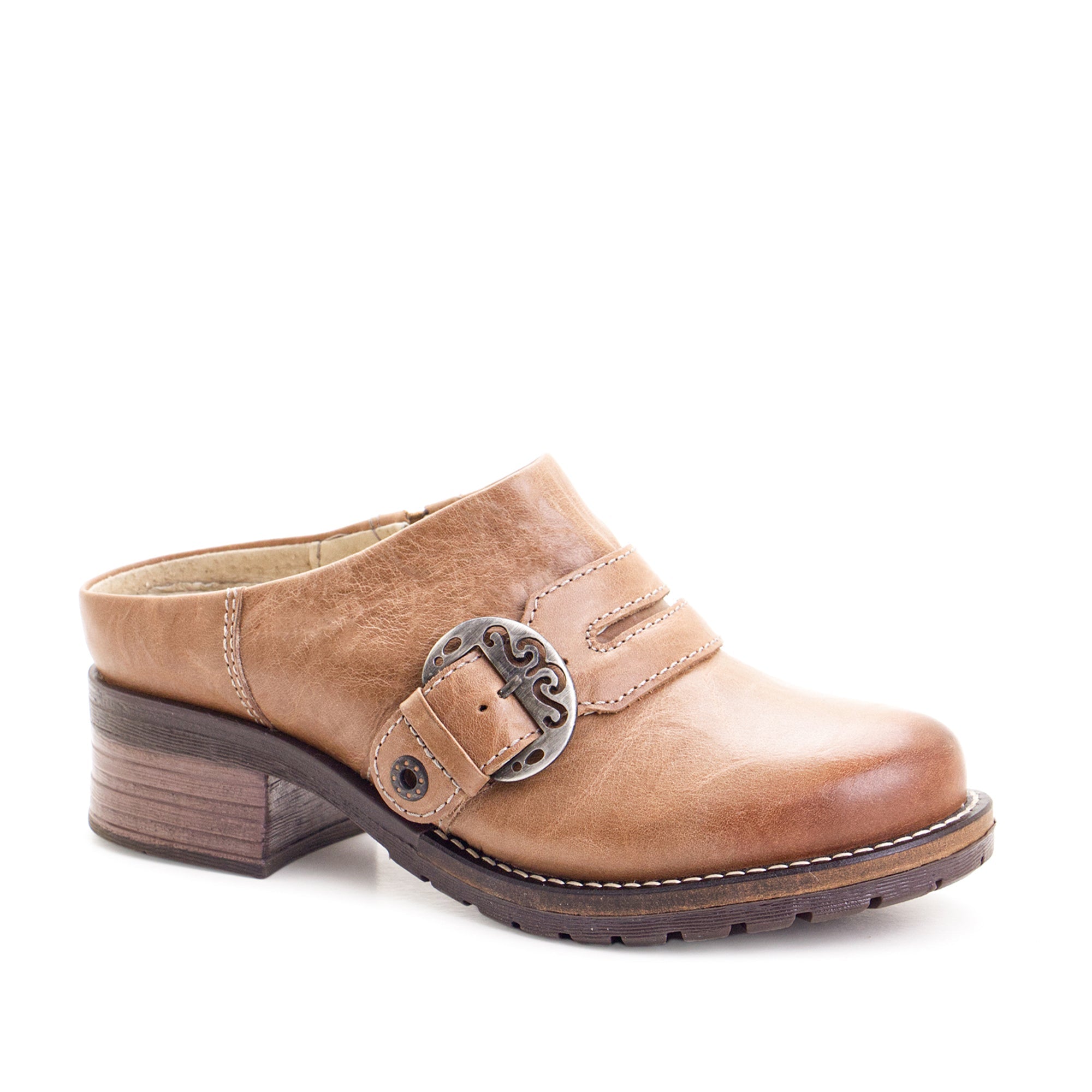 Dromedaris Karina Scrunched Leather Clog Mule