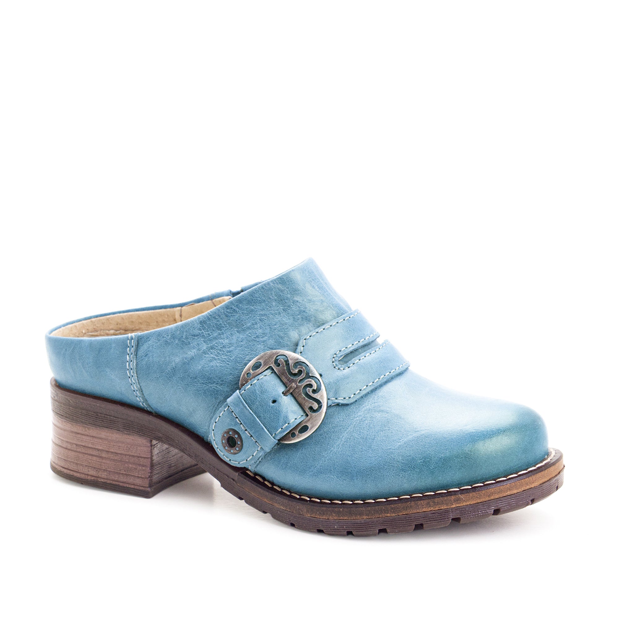 Dromedaris Karina Scrunched Leather Clog Mule