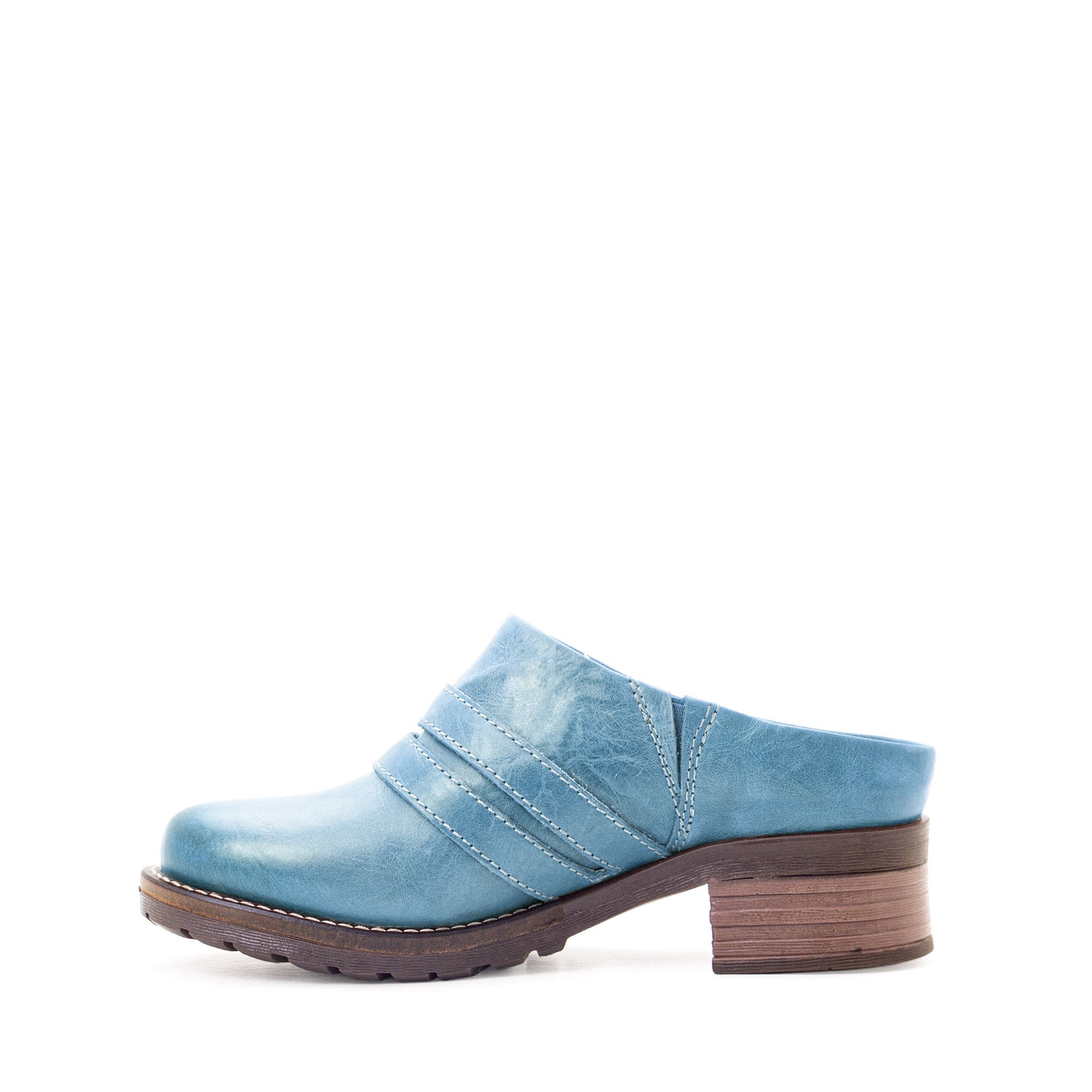 Dromedaris Karina Scrunched Leather Clog Mule