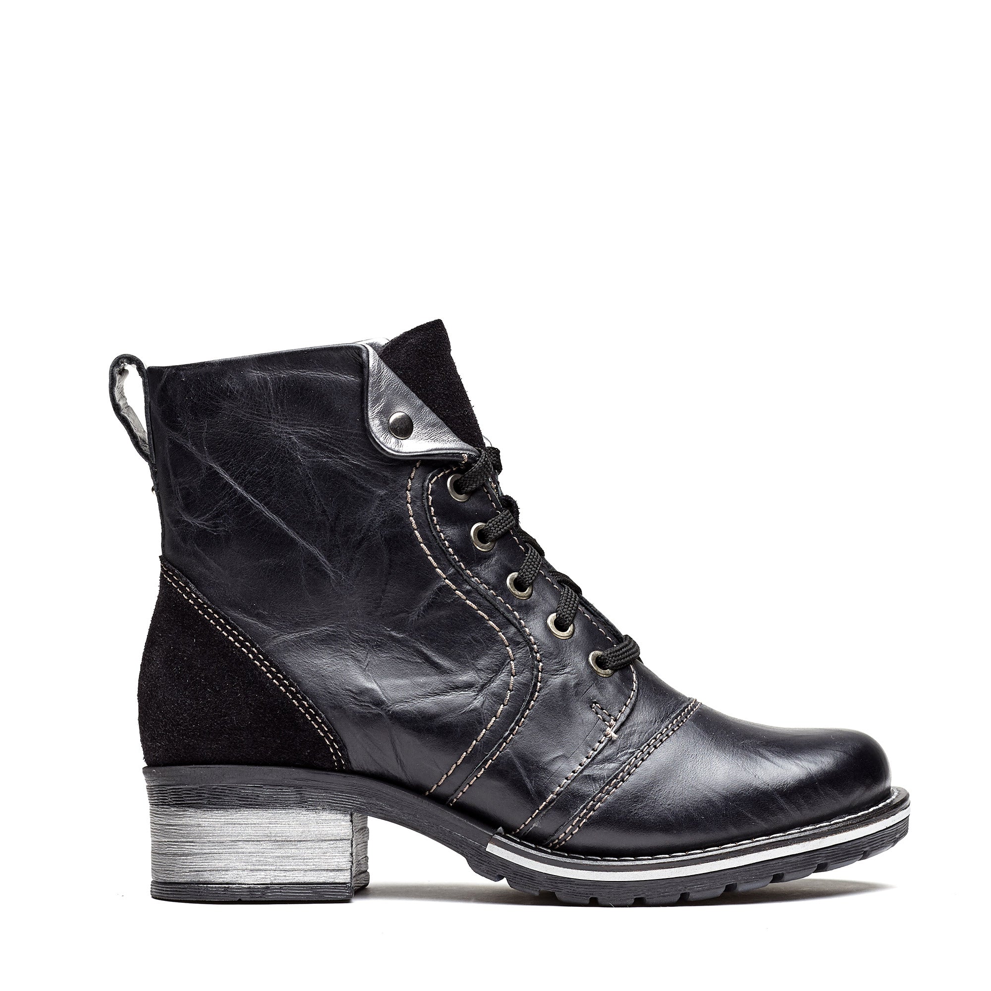 Dromedaris Karissa Scrunched Leather & Suede Boot