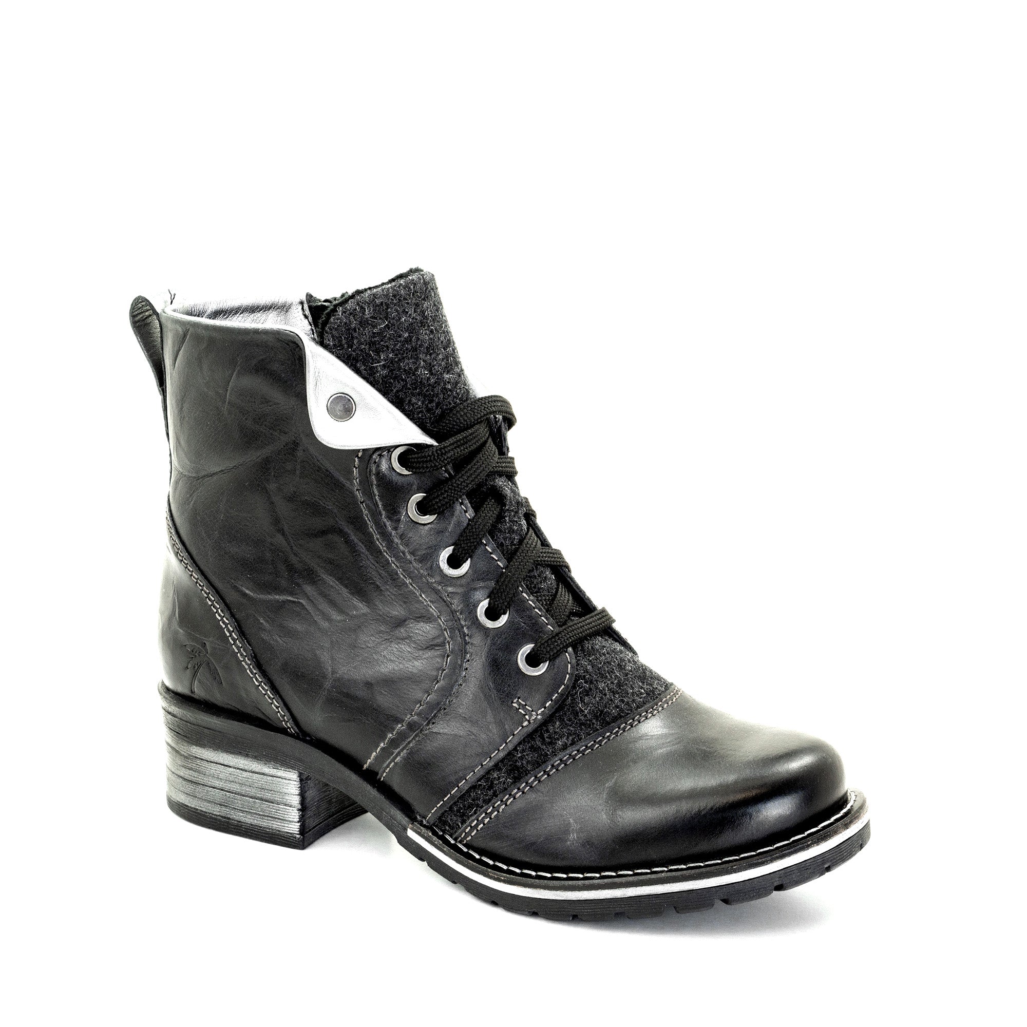 Dromedaris Karissa Burel Scrunched Leather & Suede Boot