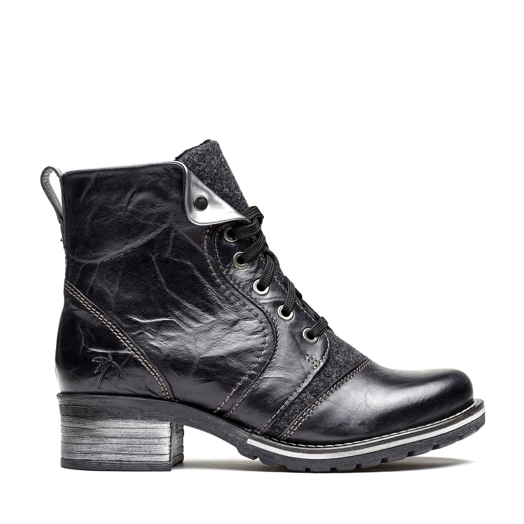 Dromedaris Karissa Burel Scrunched Leather & Suede Boot