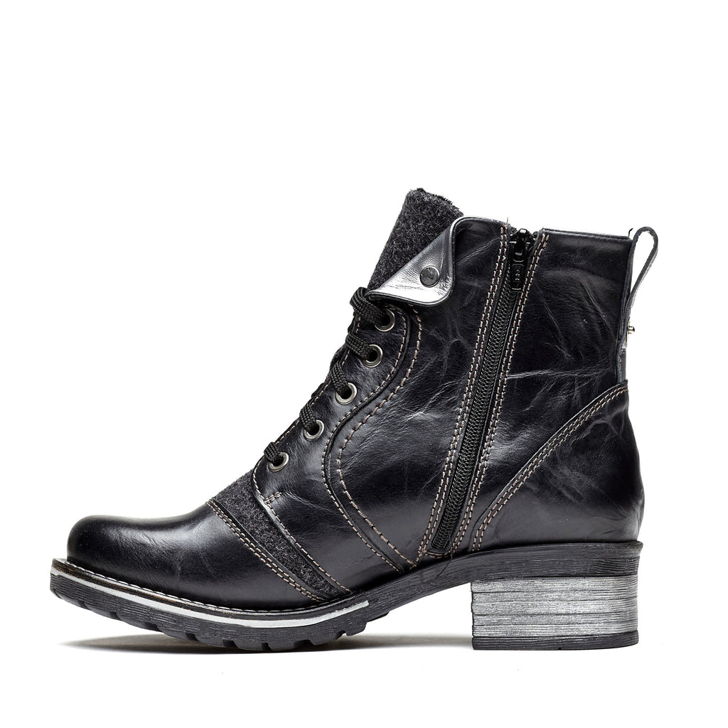 Dromedaris Karissa Burel Scrunched Leather & Suede Boot