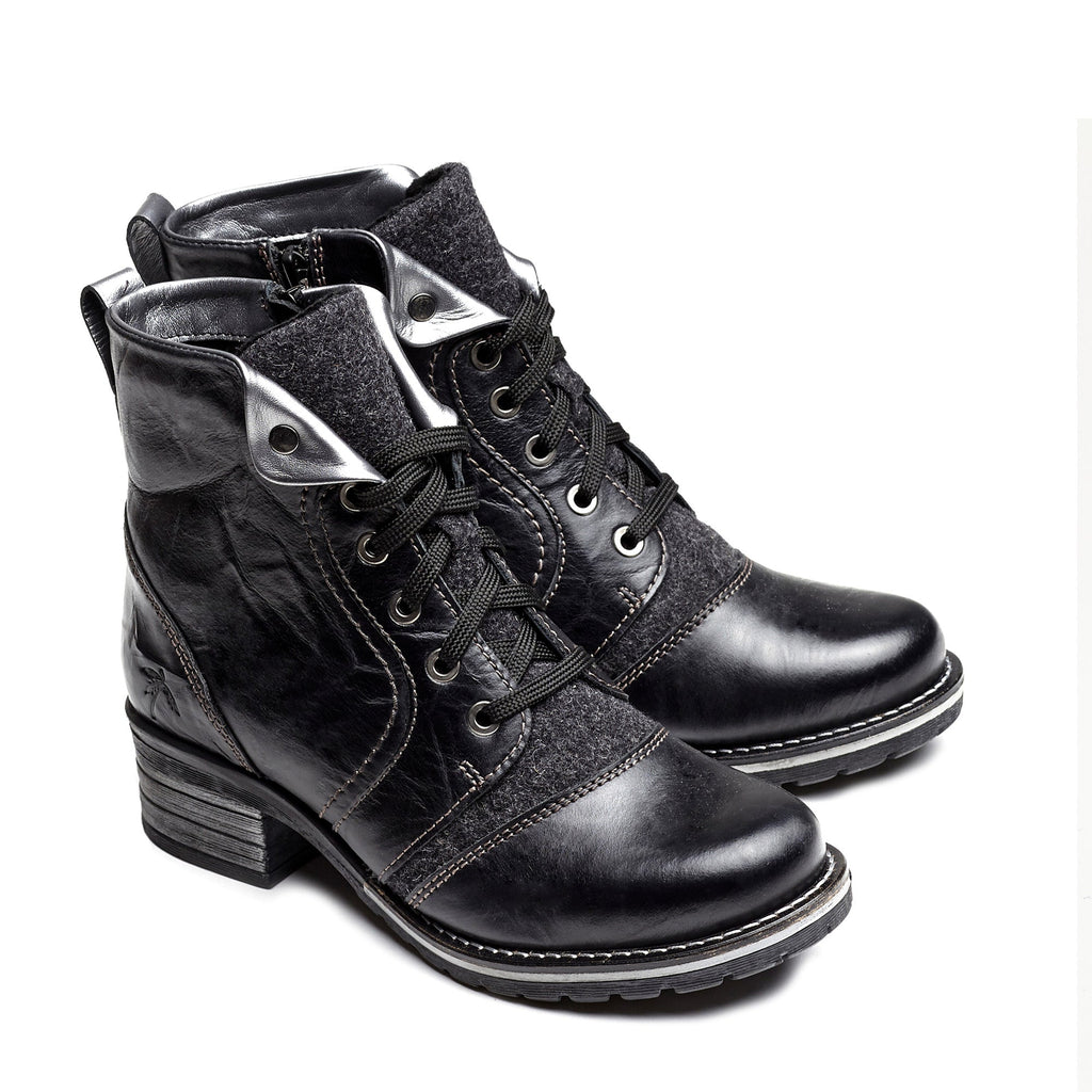 Dromedaris Karissa Burel Scrunched Leather & Suede Boot