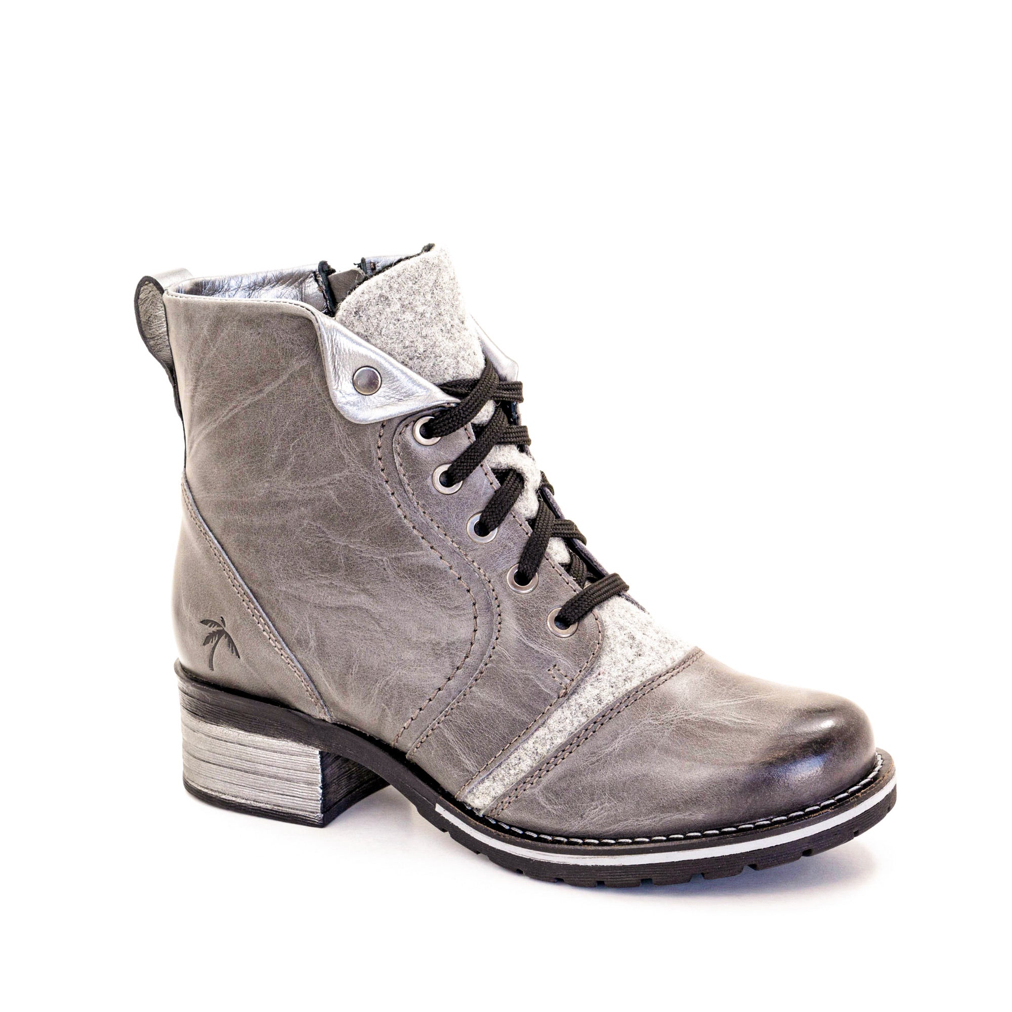 Dromedaris Karissa Burel Scrunched Leather & Suede Boot