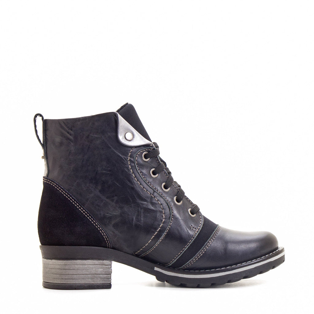 Dromedaris Karissa Scrunched Leather & Neoprene Boot