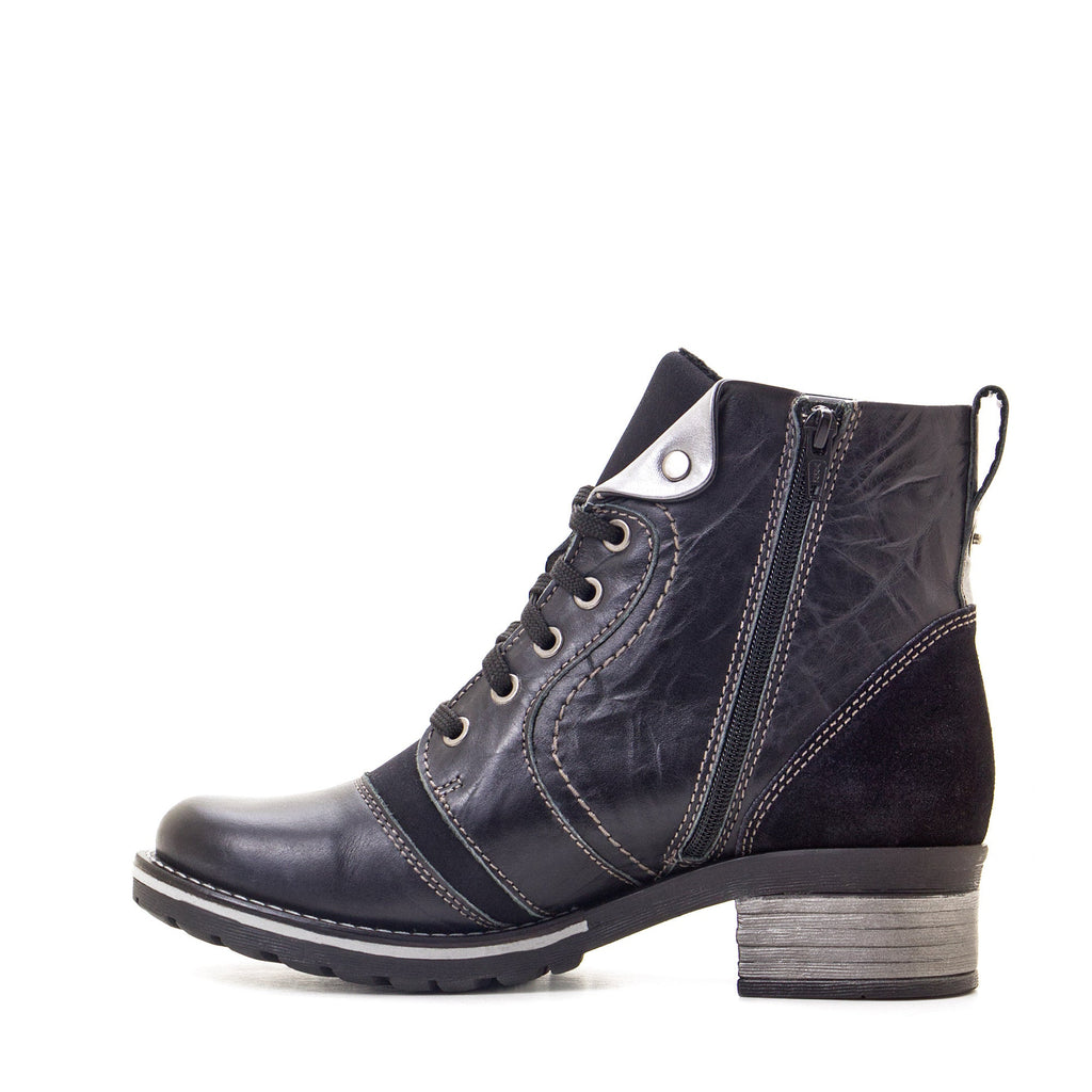 Dromedaris Karissa Scrunched Leather & Neoprene Boot