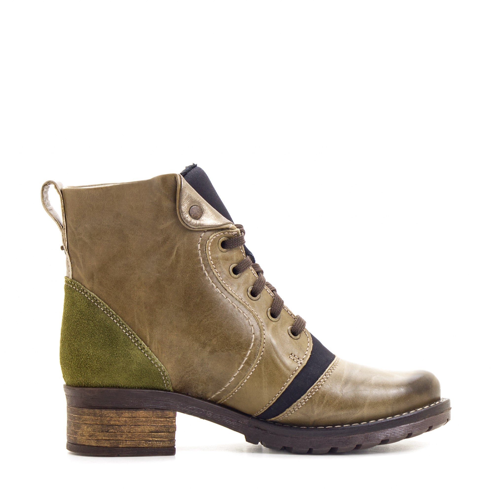 Dromedaris Karissa Scrunched Leather & Neoprene Boot