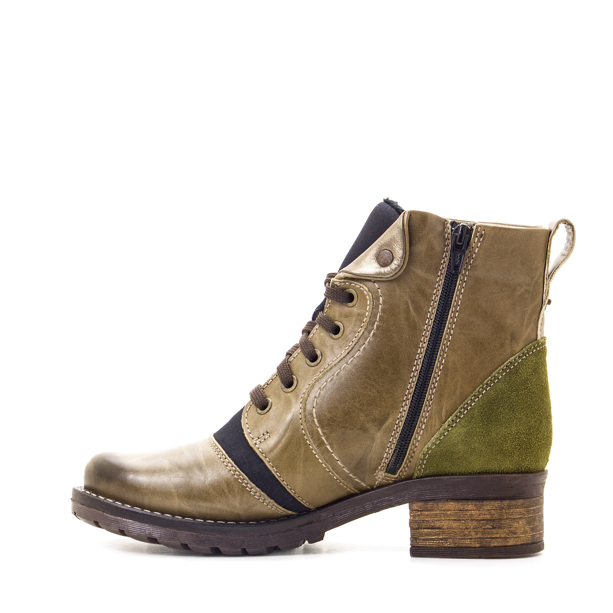 Dromedaris Karissa Scrunched Leather & Neoprene Boot