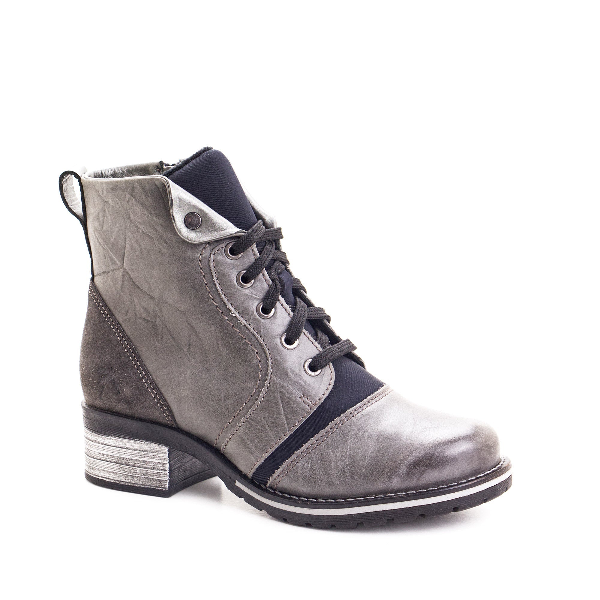 Dromedaris Karissa Scrunched Leather & Neoprene Boot