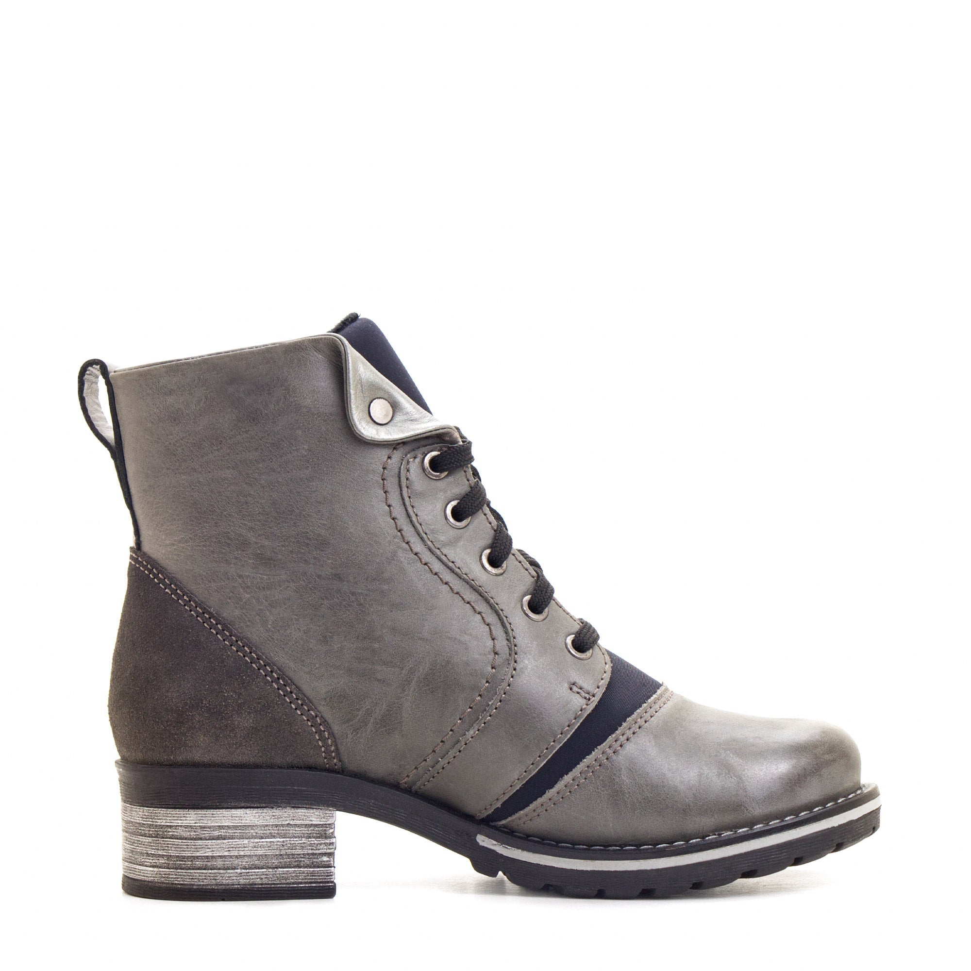 Dromedaris Karissa Scrunched Leather & Neoprene Boot