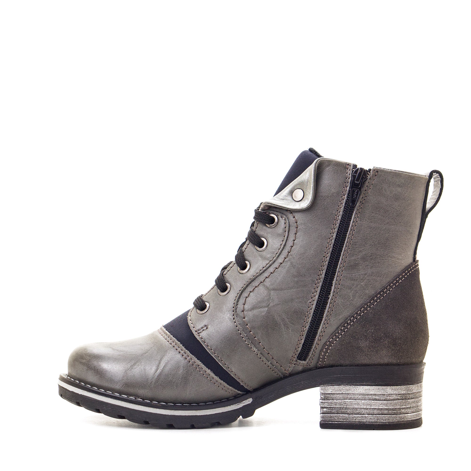 Dromedaris Karissa Scrunched Leather & Neoprene Boot