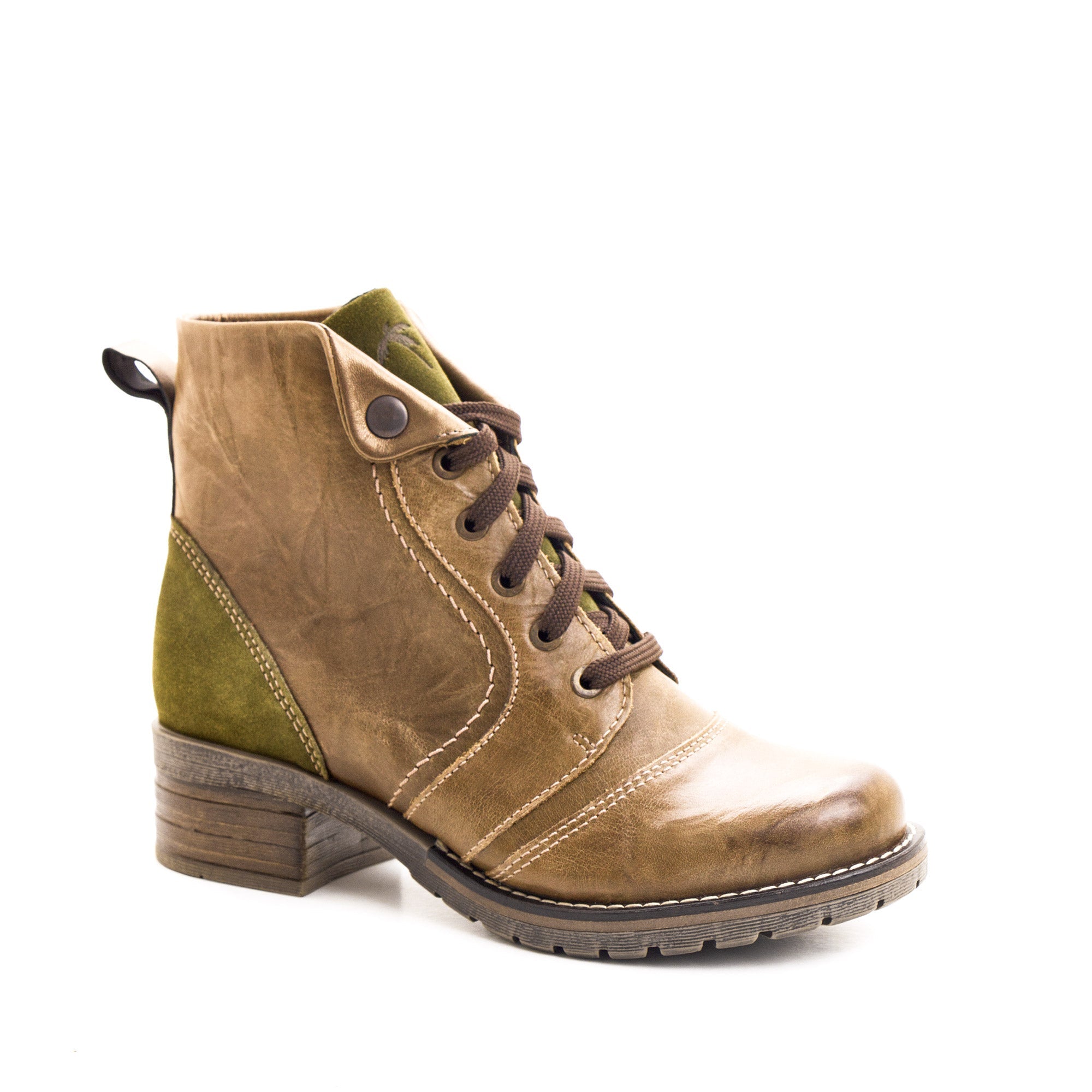 Dromedaris Karissa Scrunched Leather & Suede Boot