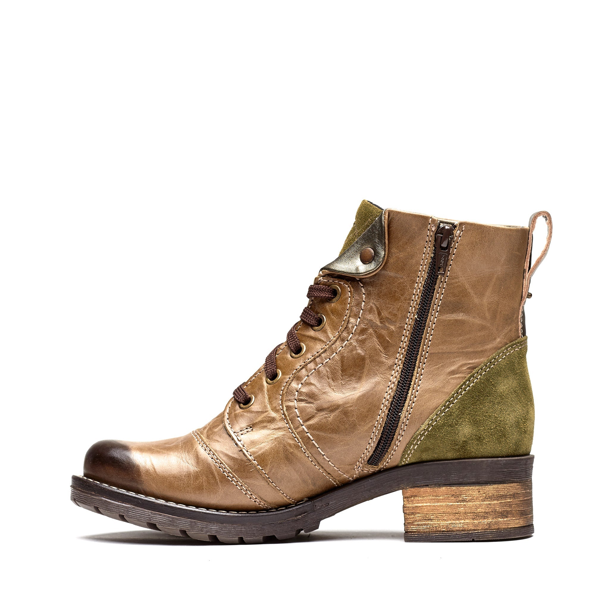 Dromedaris Karissa Scrunched Leather & Suede Boot