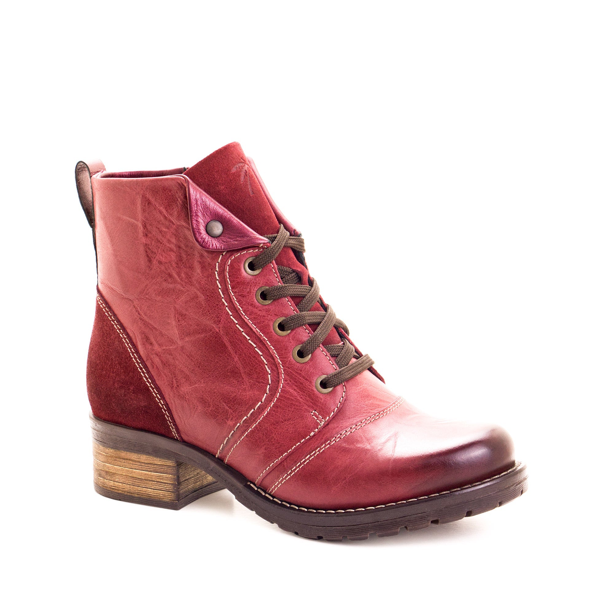 Dromedaris Karissa Scrunched Leather & Suede Boot