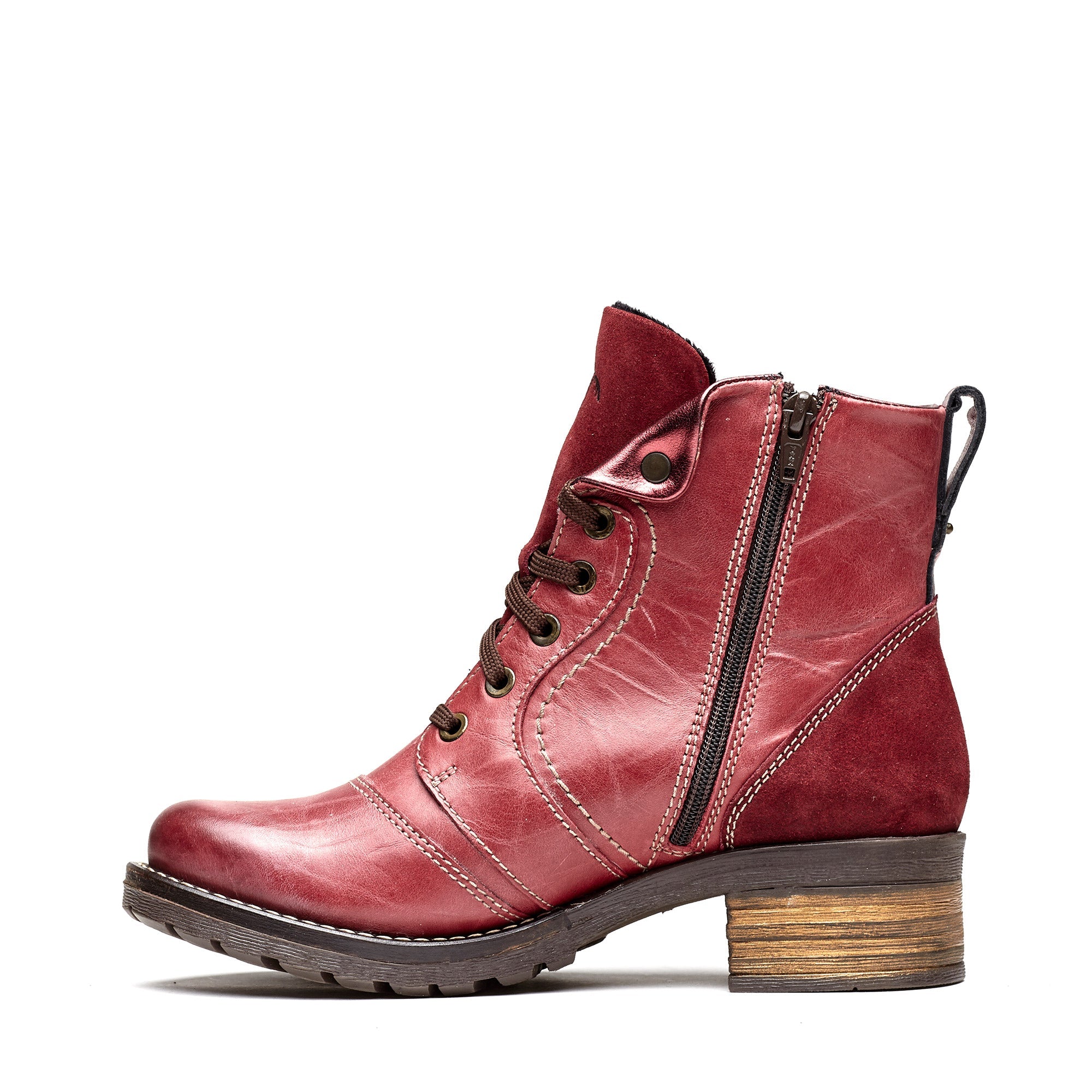 Dromedaris Karissa Scrunched Leather & Suede Boot