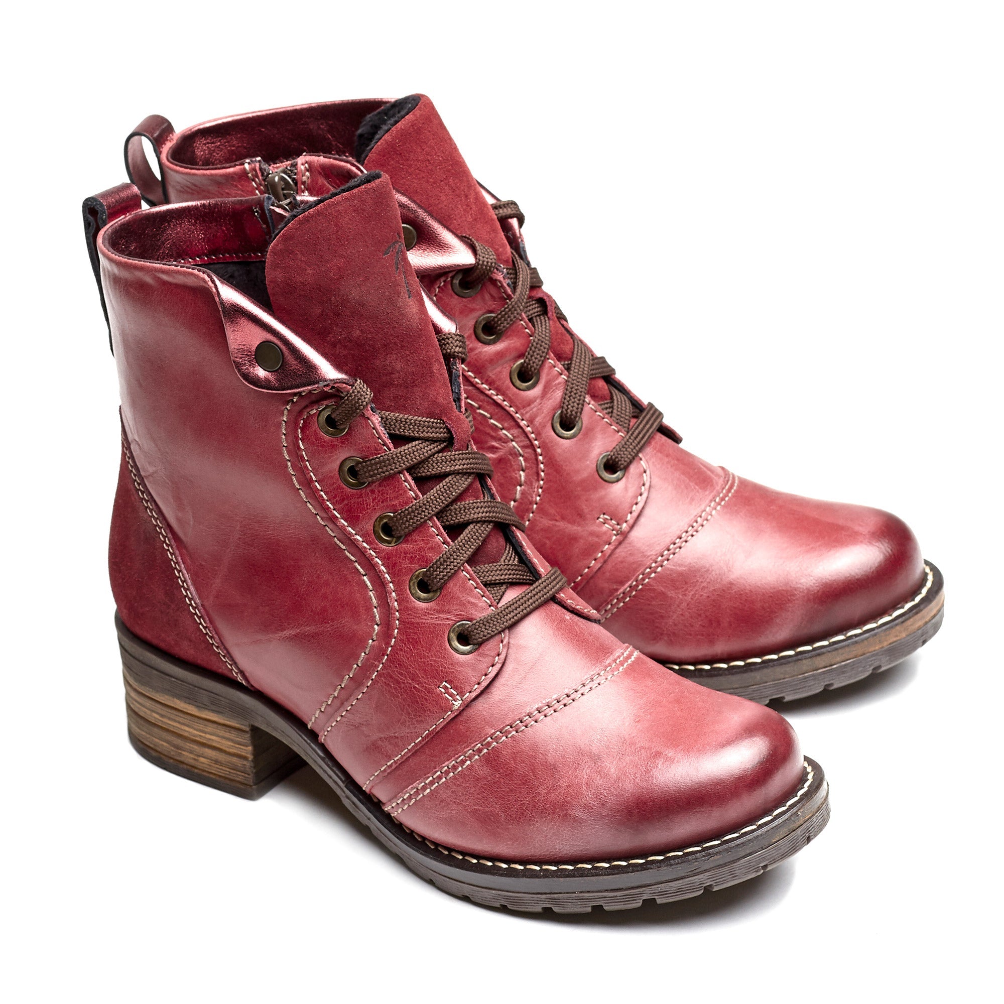 Dromedaris Karissa Scrunched Leather & Suede Boot