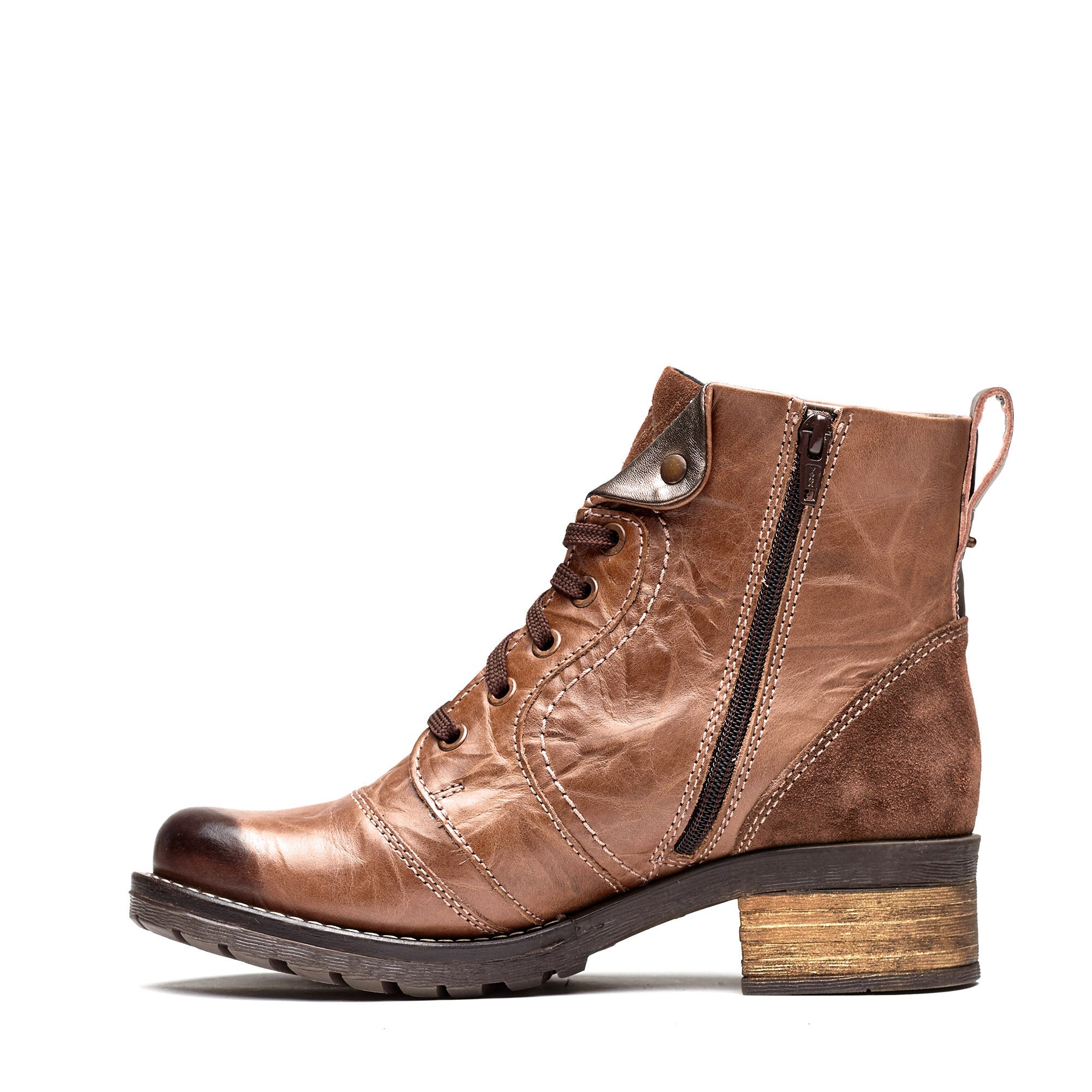 Dromedaris Karissa Scrunched Leather & Suede Boot